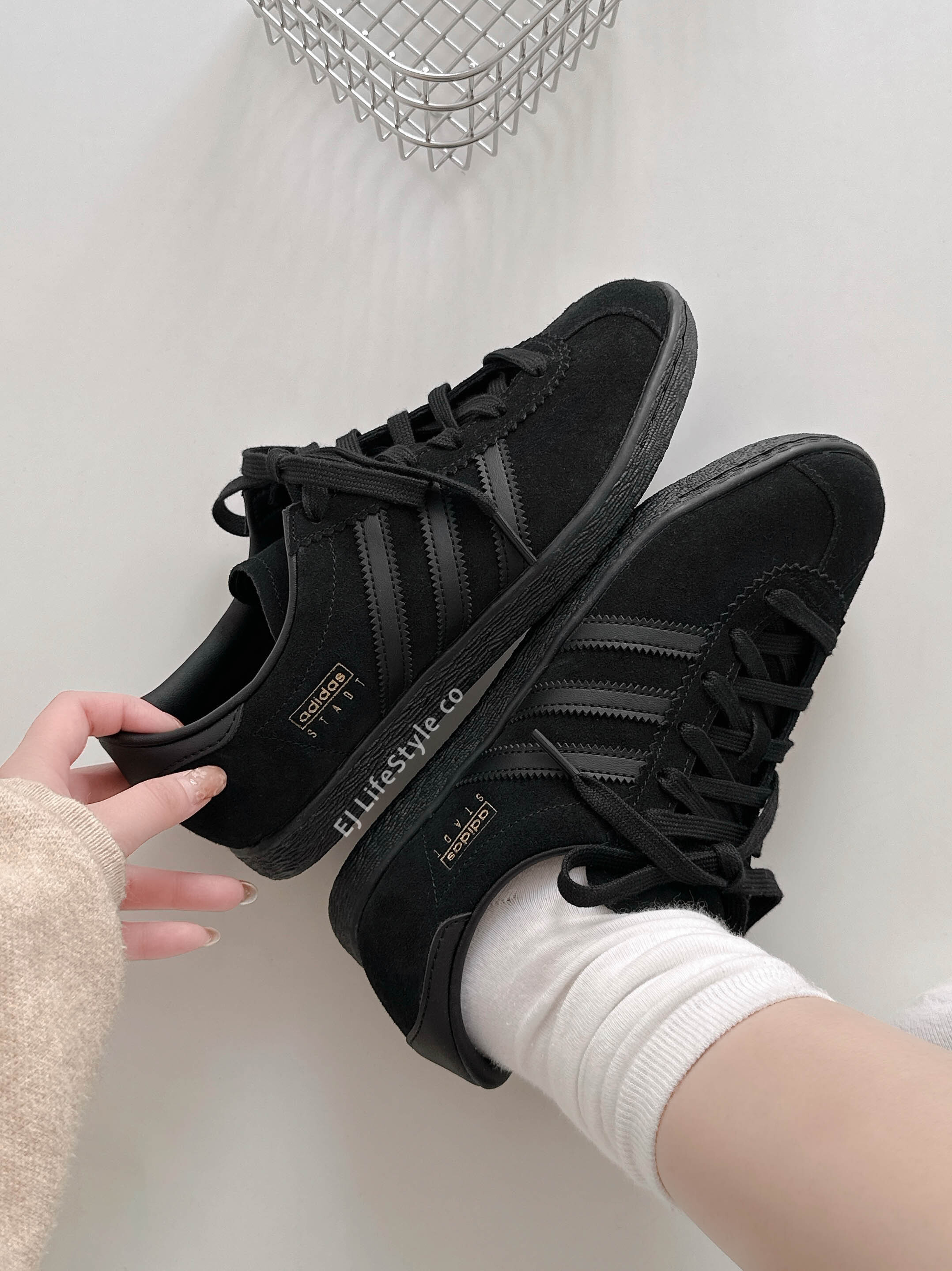 ADIDAS ORIGINALS STADT 全黑 黑魂 黑色 麂皮 男鞋  JI1881 / 調貨