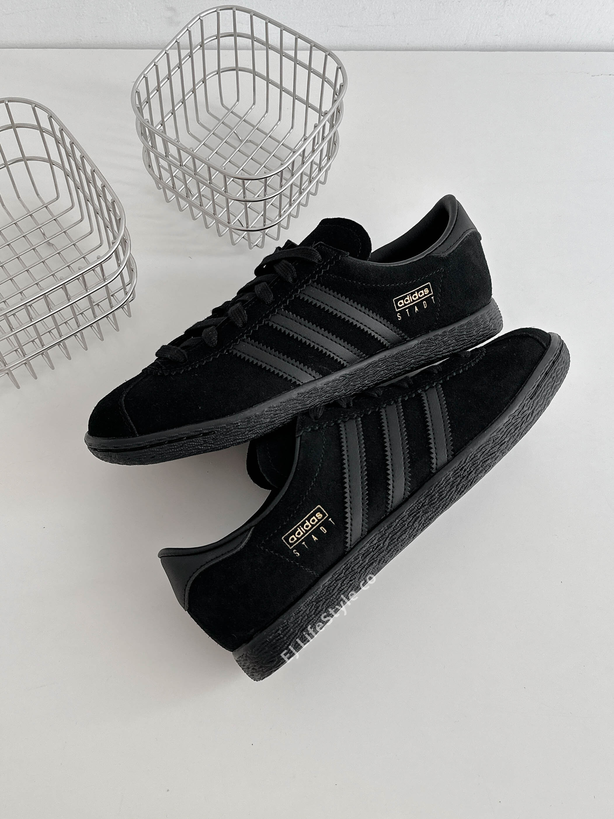 ADIDAS ORIGINALS STADT 全黑 黑魂 黑色 麂皮 男鞋  JI1881 / 調貨