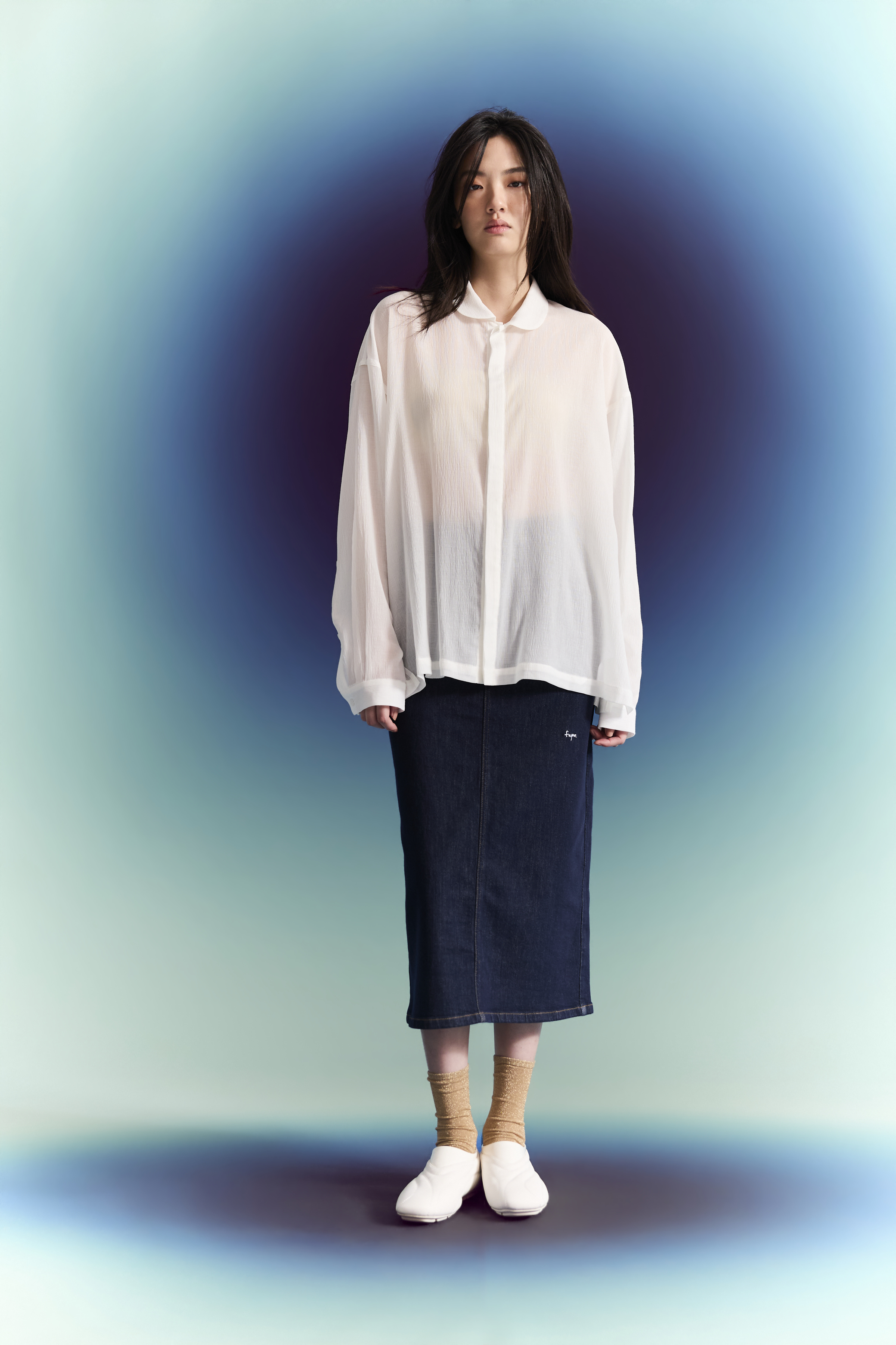 甫月標籤牛仔裙