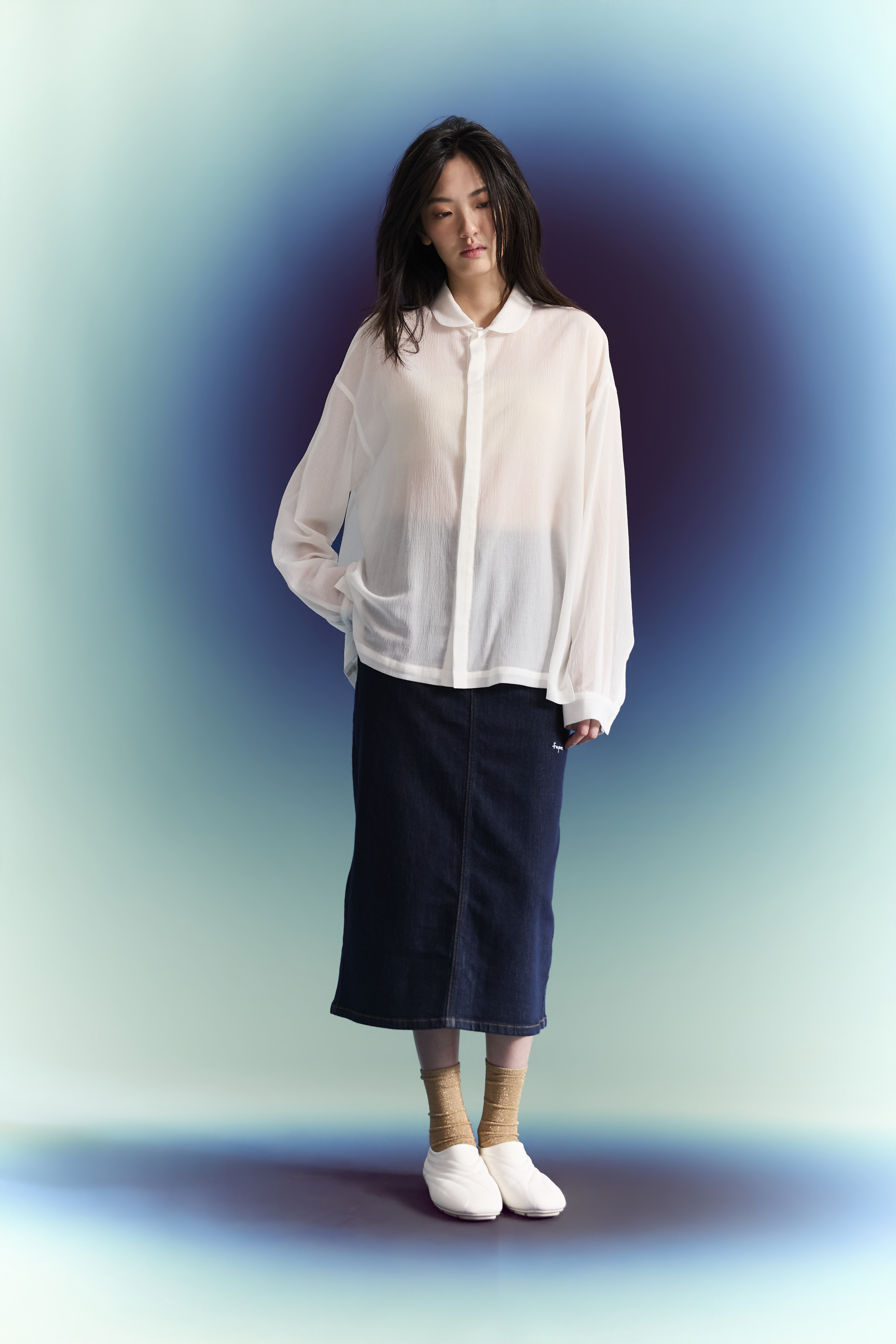 甫月標籤牛仔裙