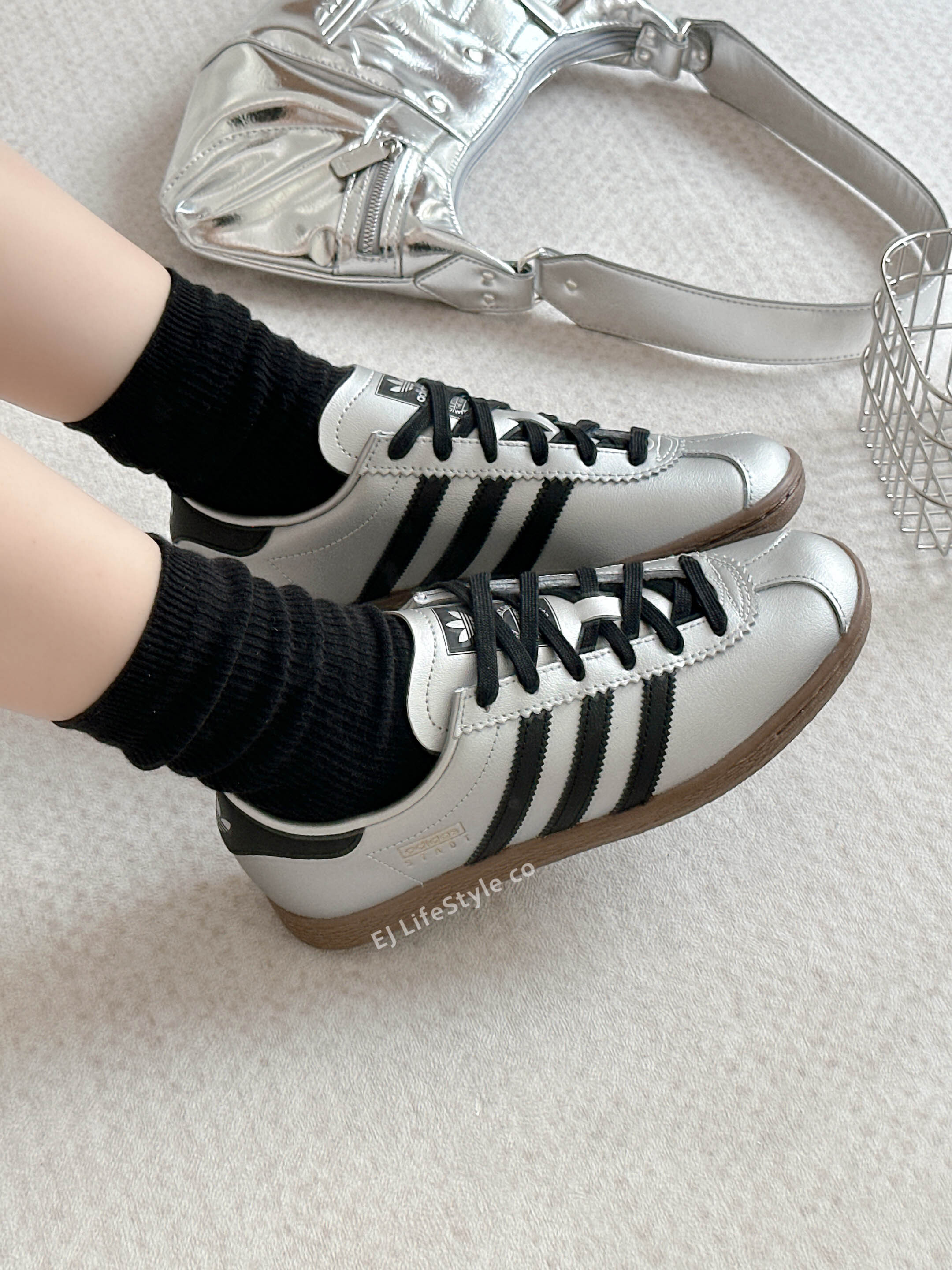 ADIDAS ORIGINALS STADT 金屬黑銀 銀色 銀黑 焦糖底 Y2K 男鞋 JR9563 / 調貨