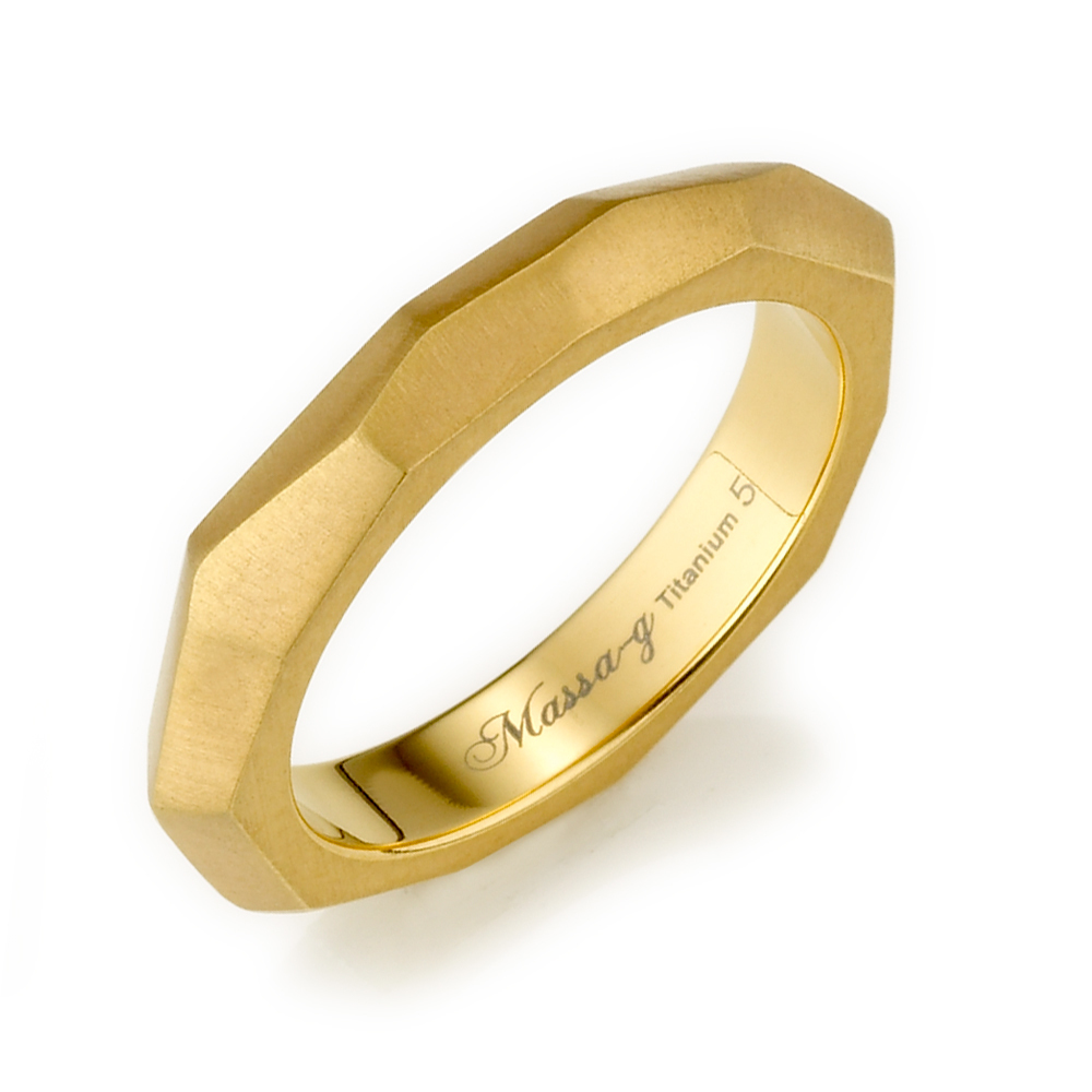 MASSA-G DECO系列 純鈦系列【純粹】鈦金女戒(金)