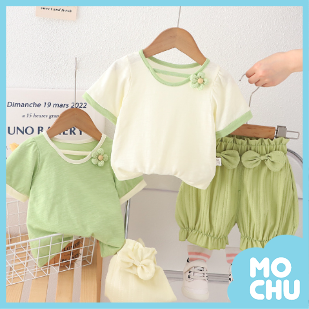 青青草原花朵短袖套裝(二色)