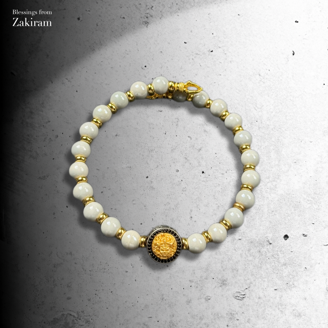 黃財神 功德之財 1350度窯燒瓷珠手串