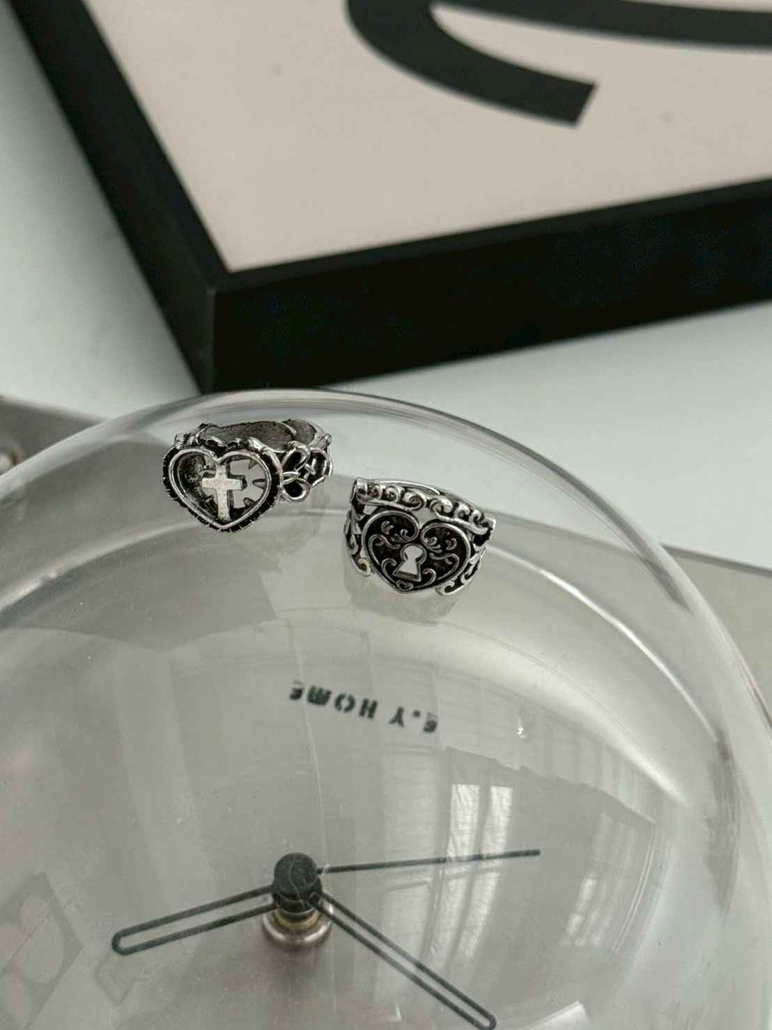 深淵救贖 十字+鎖芯 鏤空開口戒set