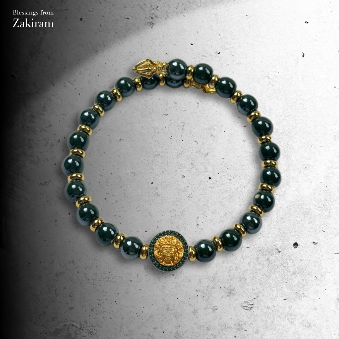 綠度母 心想事成 1350度窯燒瓷珠手串