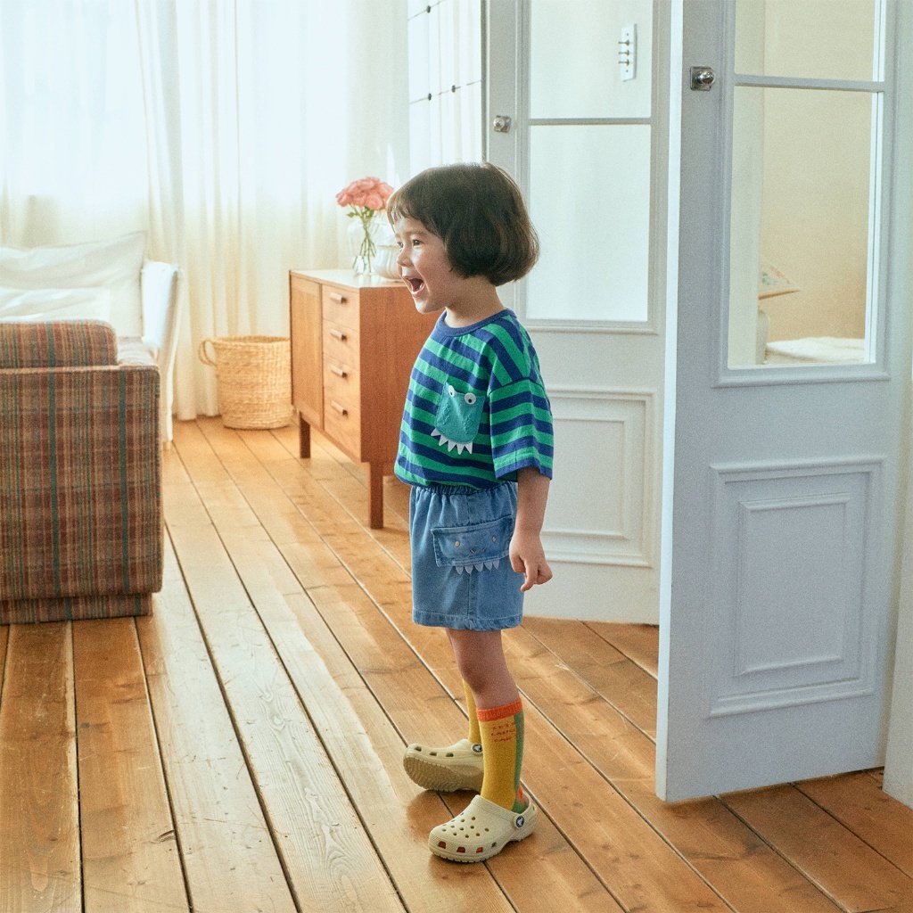 正韓夏 1stblue 立體恐龍牛仔短褲