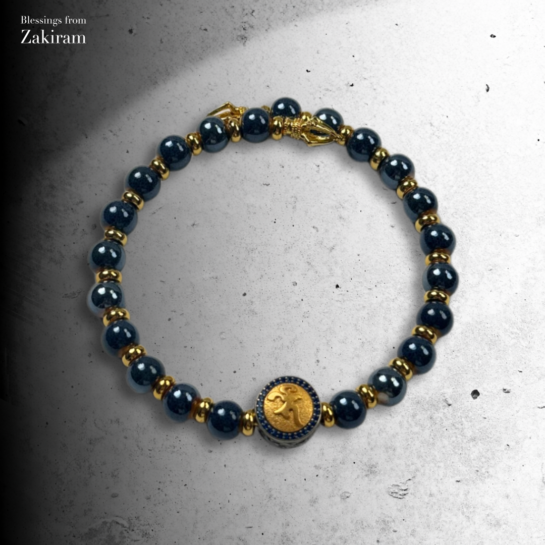 藥師佛 琉璃界藍 1350度窯燒瓷珠手串