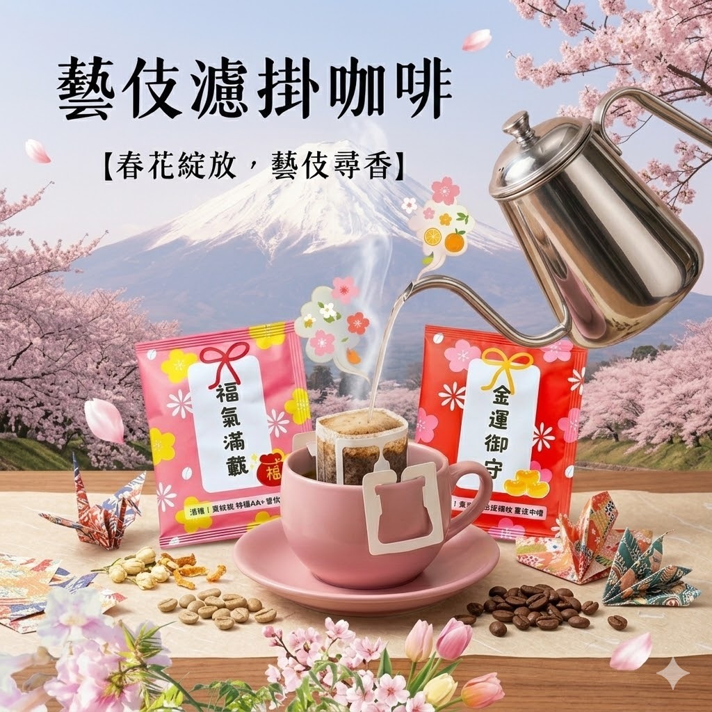 【春季限定】藝伎濾掛咖啡 10 入組 ｜40 入組 ｜暖窩咖啡