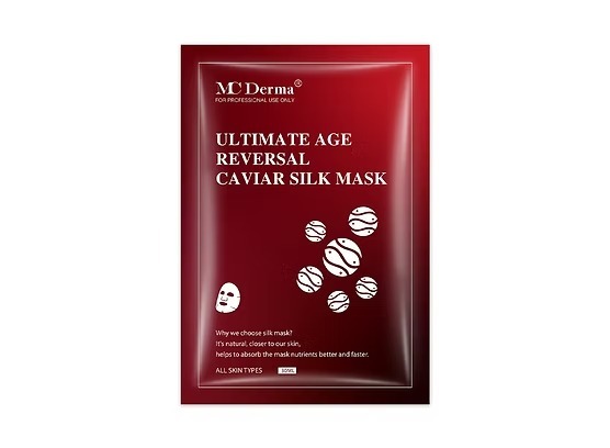 (6819) MC DERMA蠶絲逆齡抗皺魚子面膜10片/套【紅】