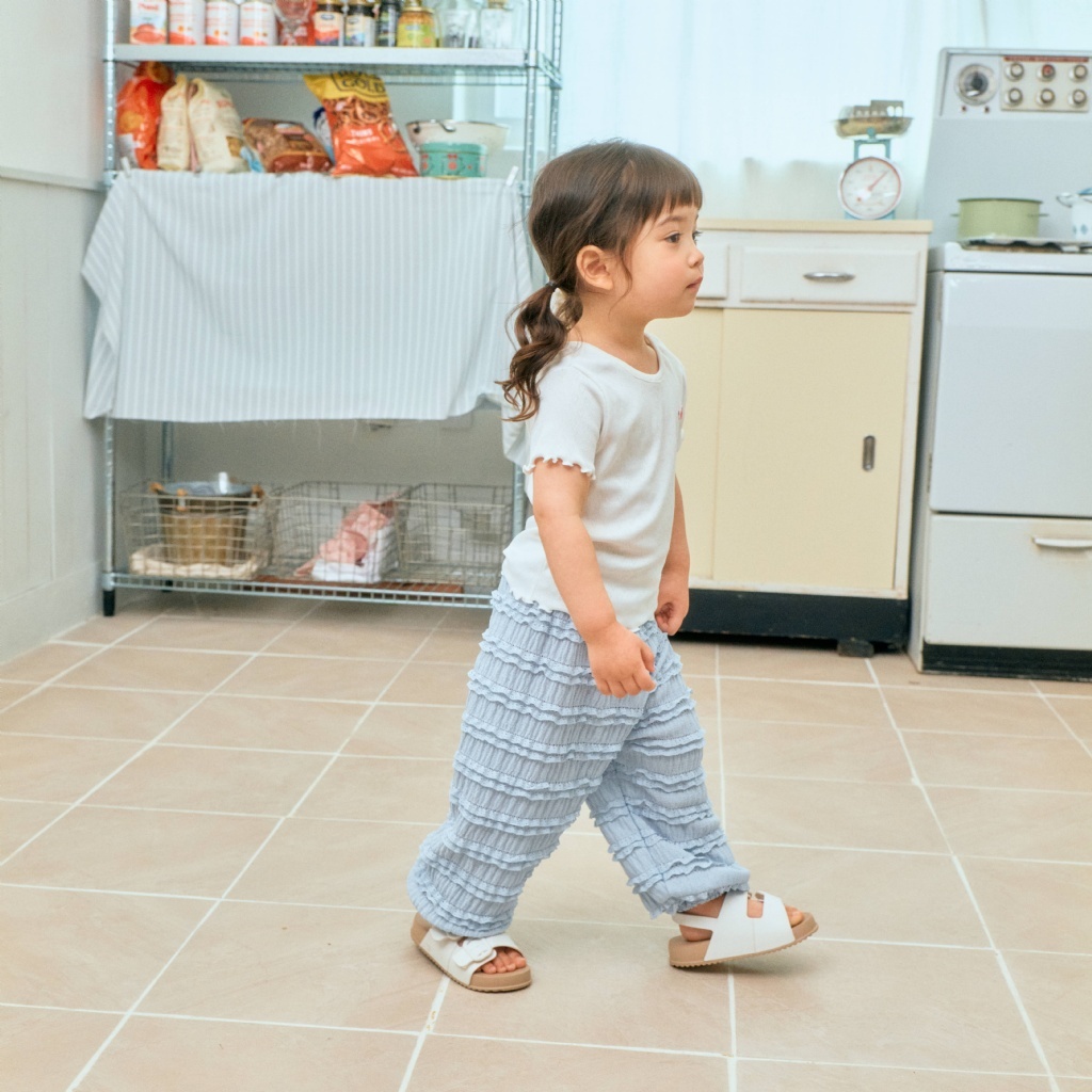 正韓夏 1stblue 千層捲捲縮口褲