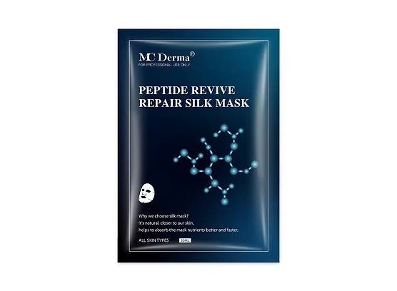 (6820) MC DERMA多肽煥活修護蠶絲面膜10片/套【深藍】