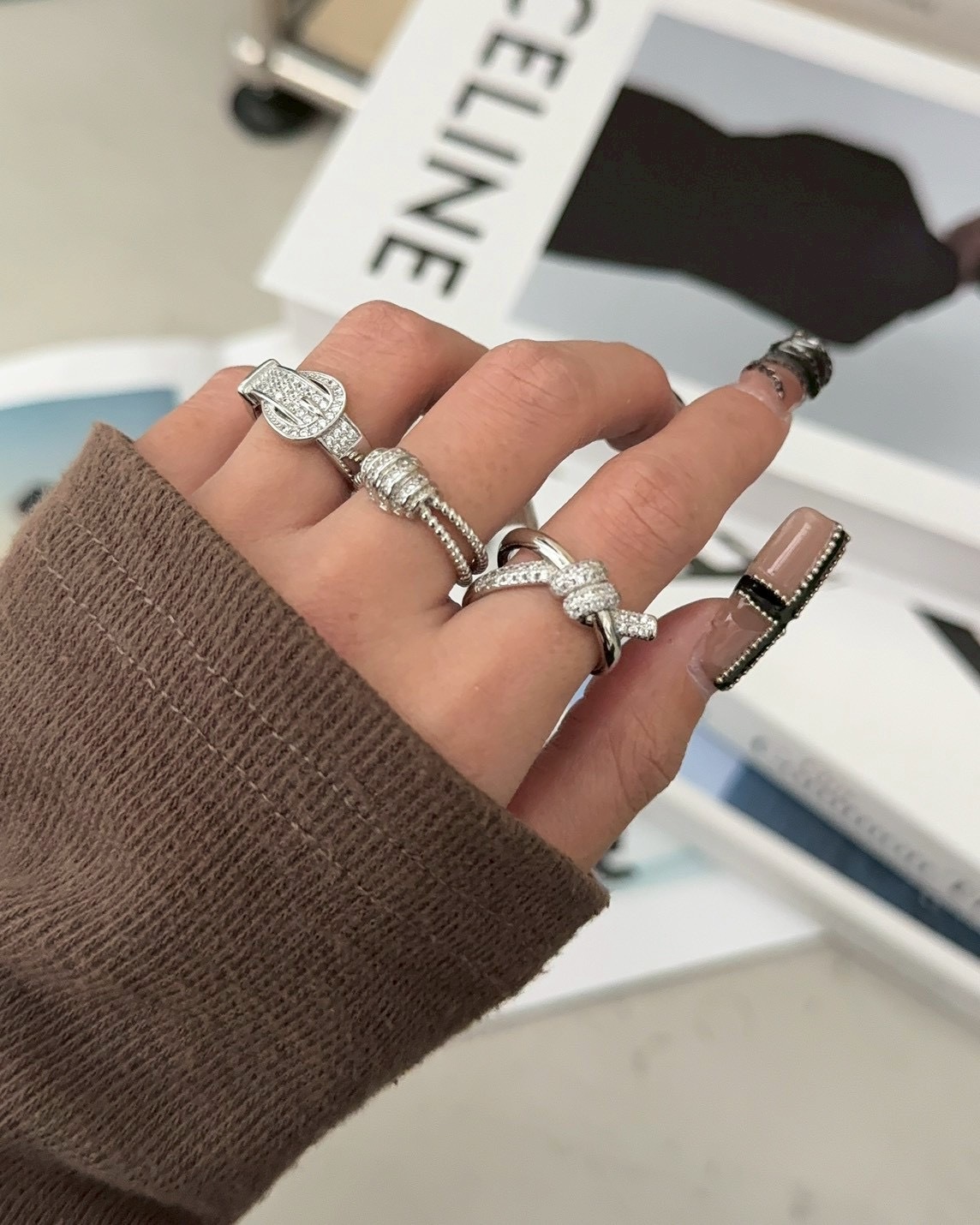 日常不出錯 百搭款開口戒三入組