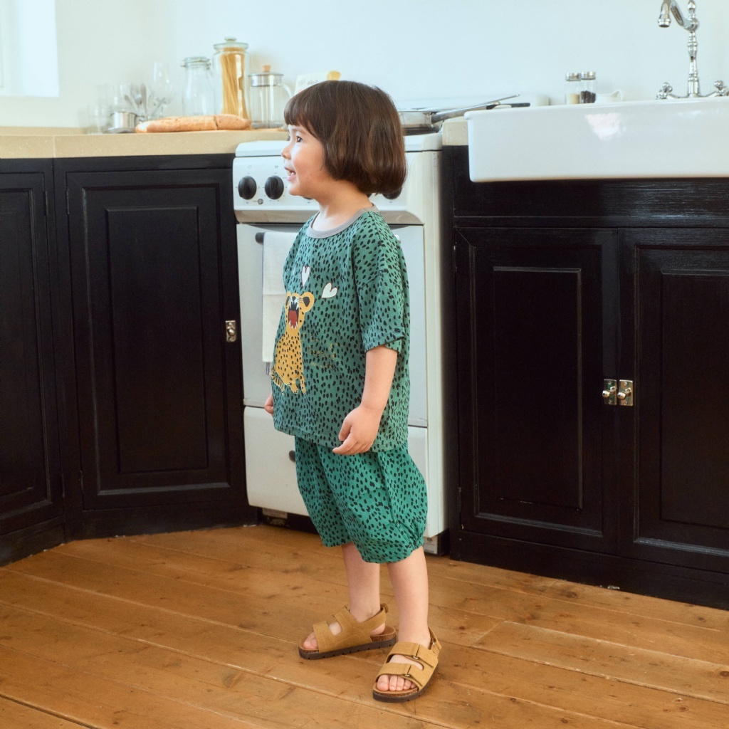 正韓夏 1stblue 兩色豹紋斑點褲