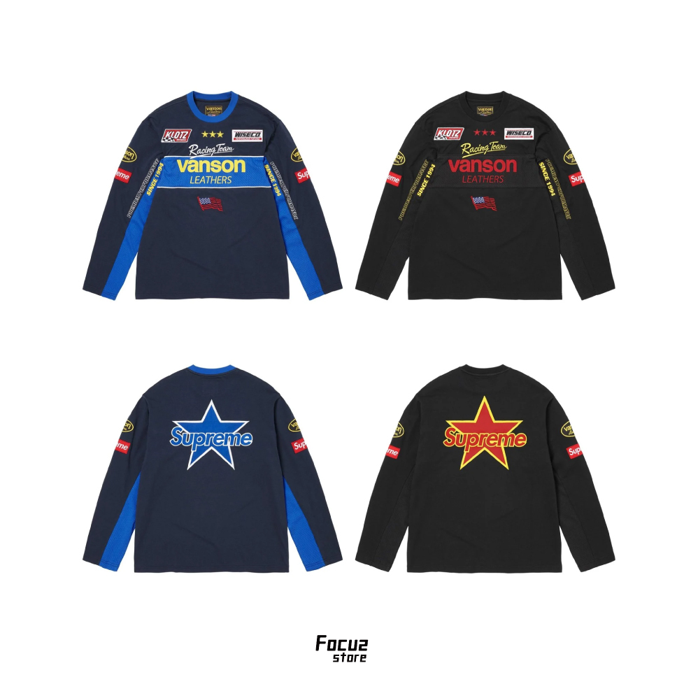 【Focus Store】現貨秒發 Supreme SS26 Week1 Vanson Leathers® L/S Top 長袖 聯名款 兩色