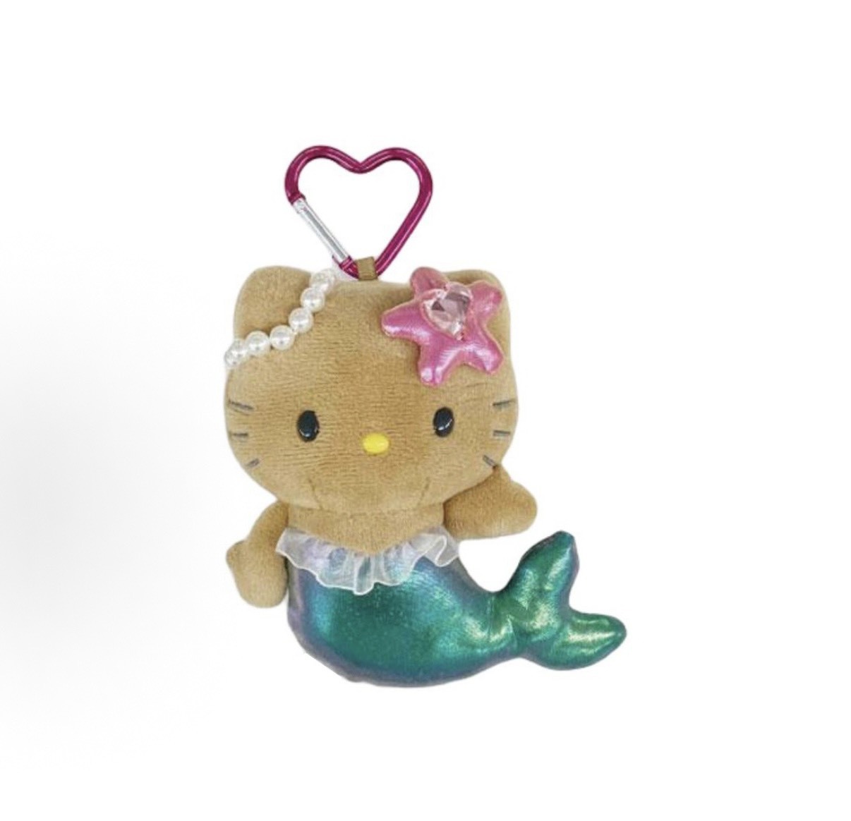 Hello Kitty 凱蒂貓 KITTY貓 黑皮 珠光綠 美人魚 愛心扣 吊飾