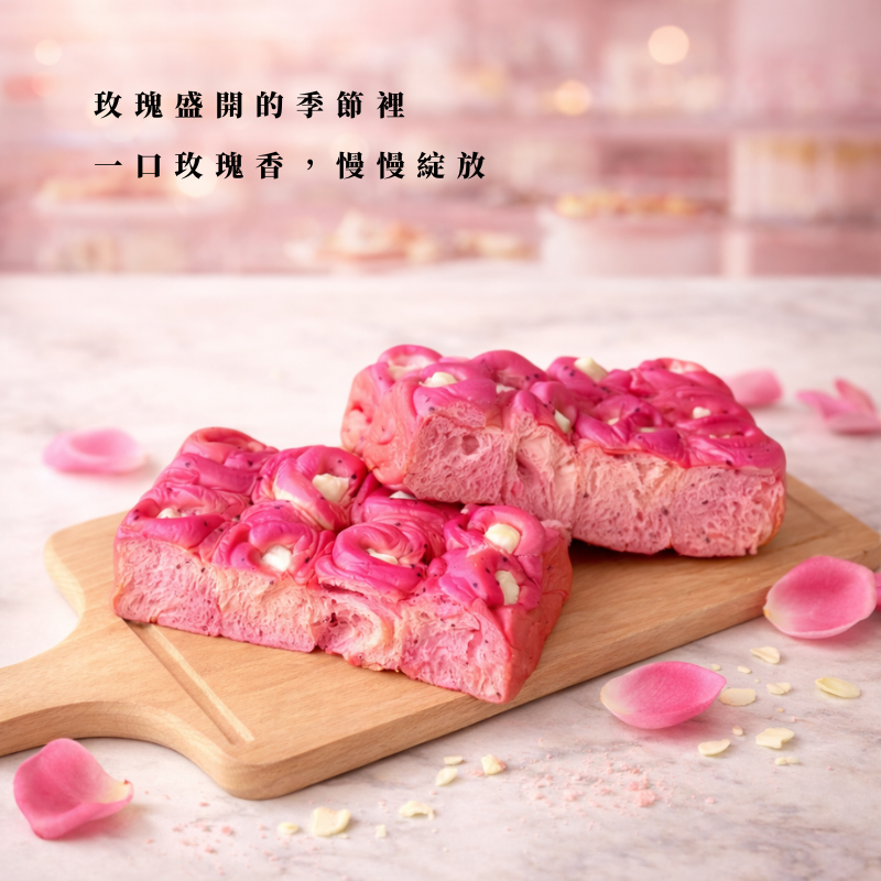 玫好春光| 紅龍果玫瑰麵包