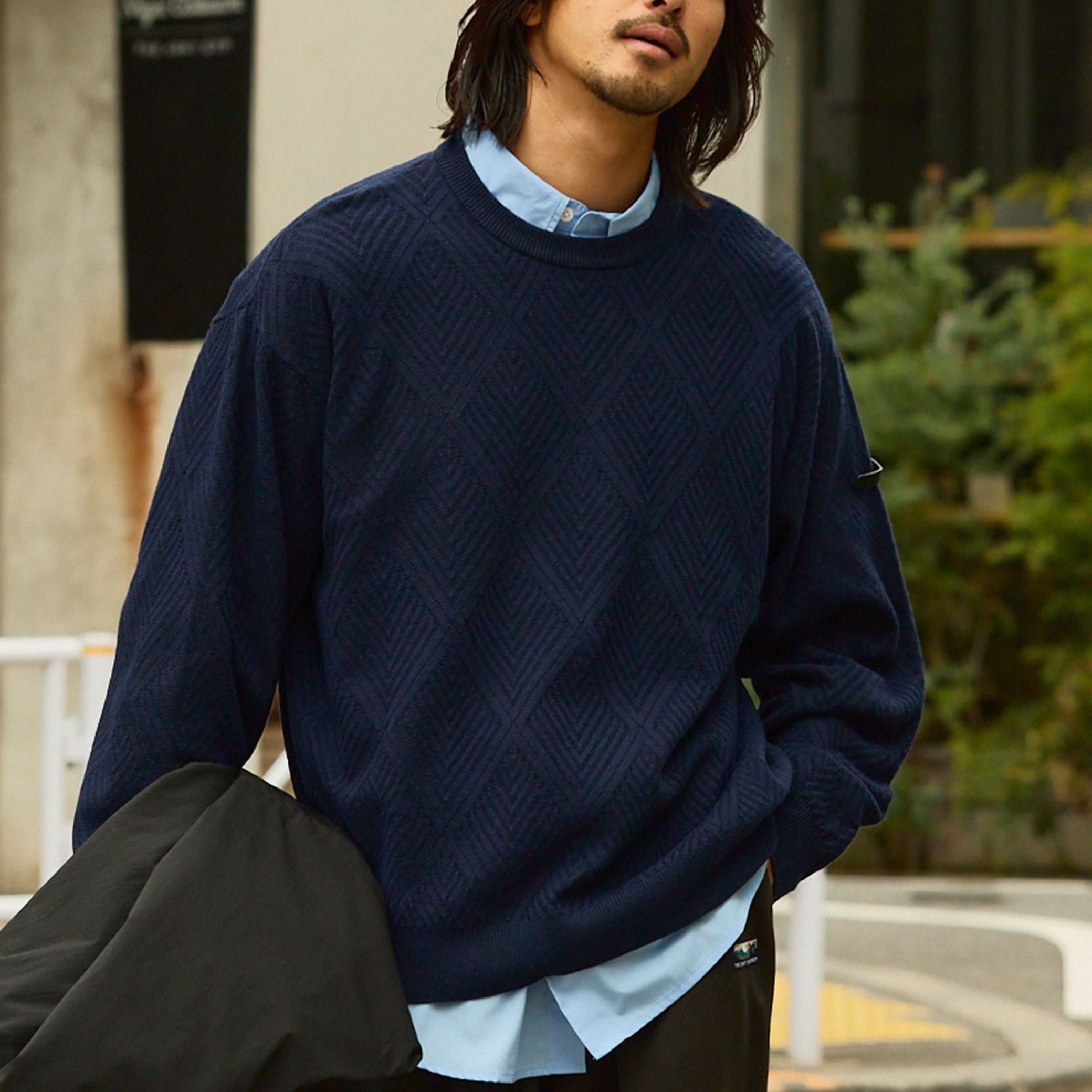 THE CRAFT CREW PRODUCTS - ジオメトリック クルーネックニット アーガイル / ボーダー