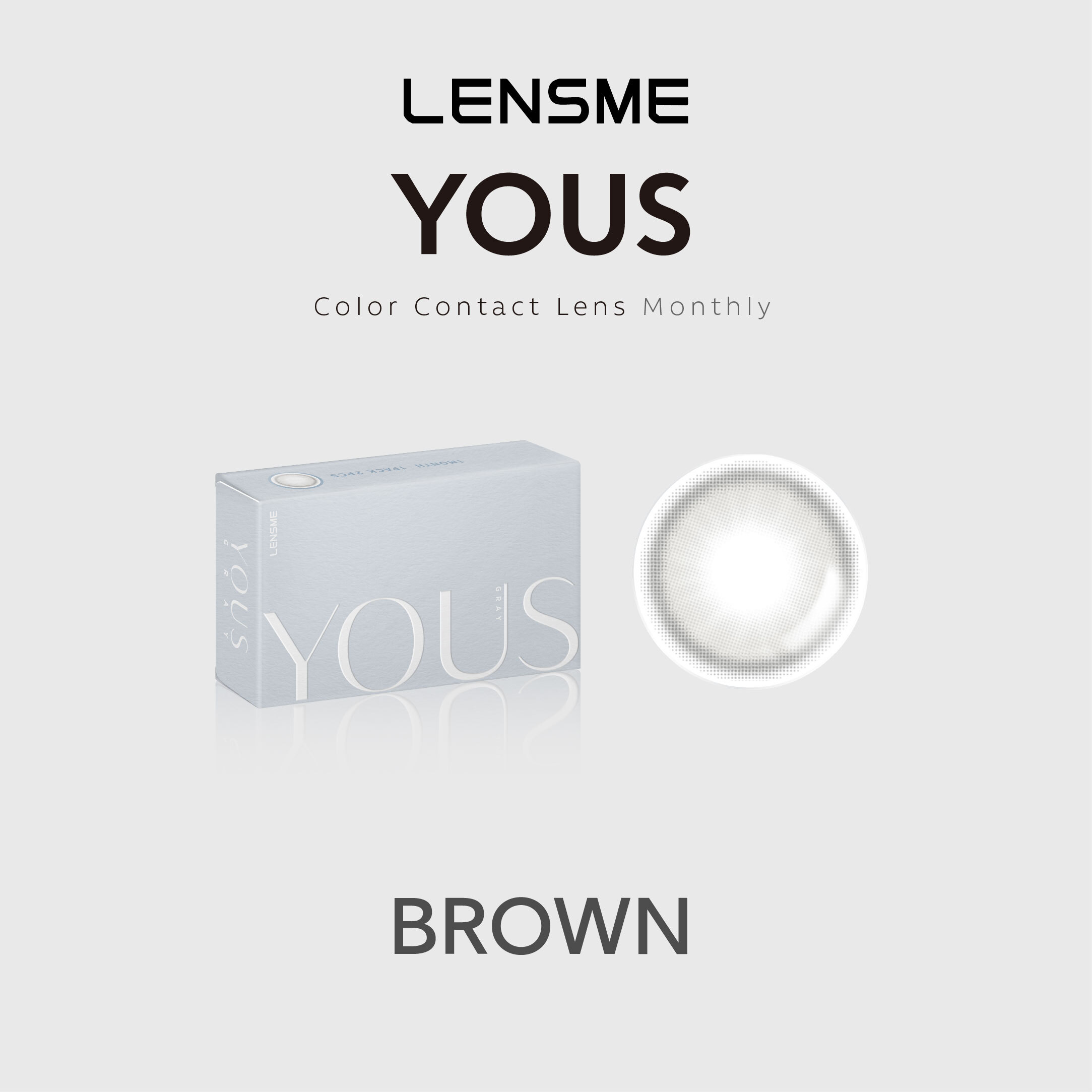 【LENSME】彩色月拋 Yous Gray  2片裝/盒