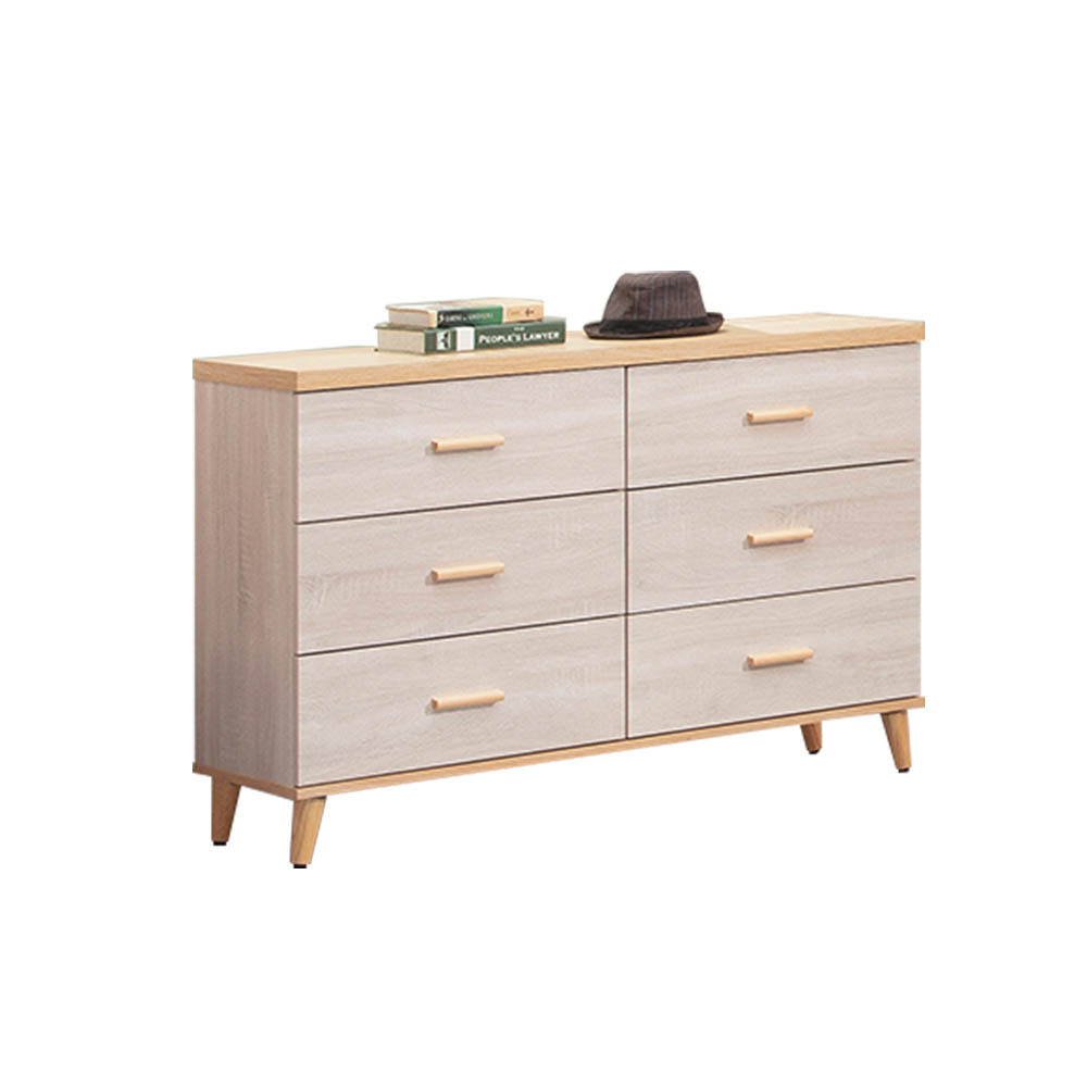 柏蒂家居-米諾4尺六斗櫃/六抽收納置物櫃