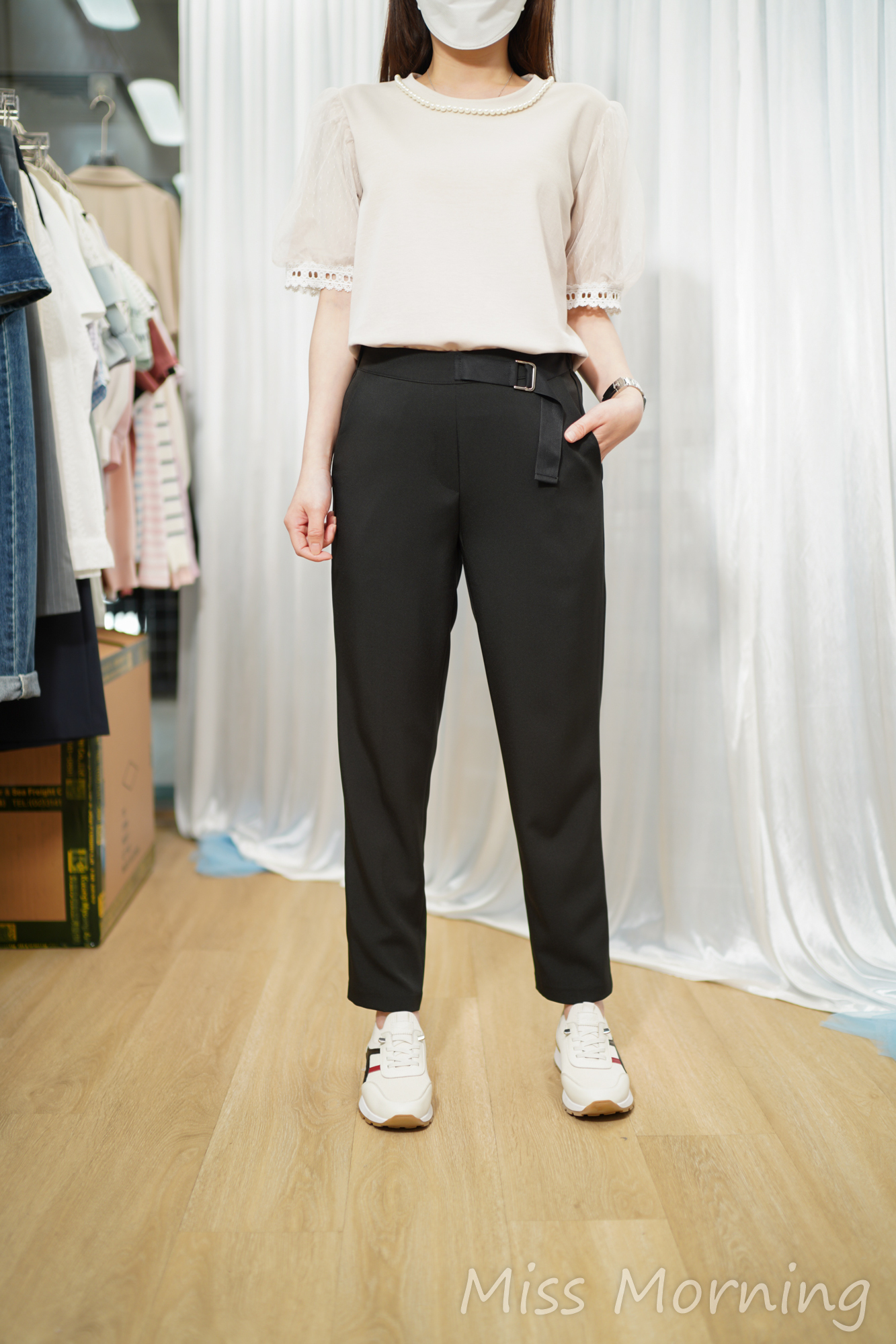 靚手袖釘珠領上衣(15090)