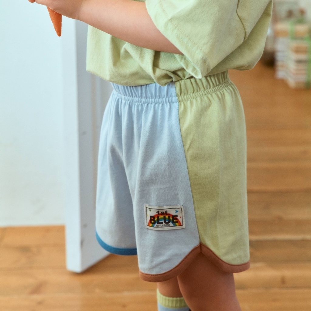 正韓夏 1stblue  多巴胺配色運動短褲