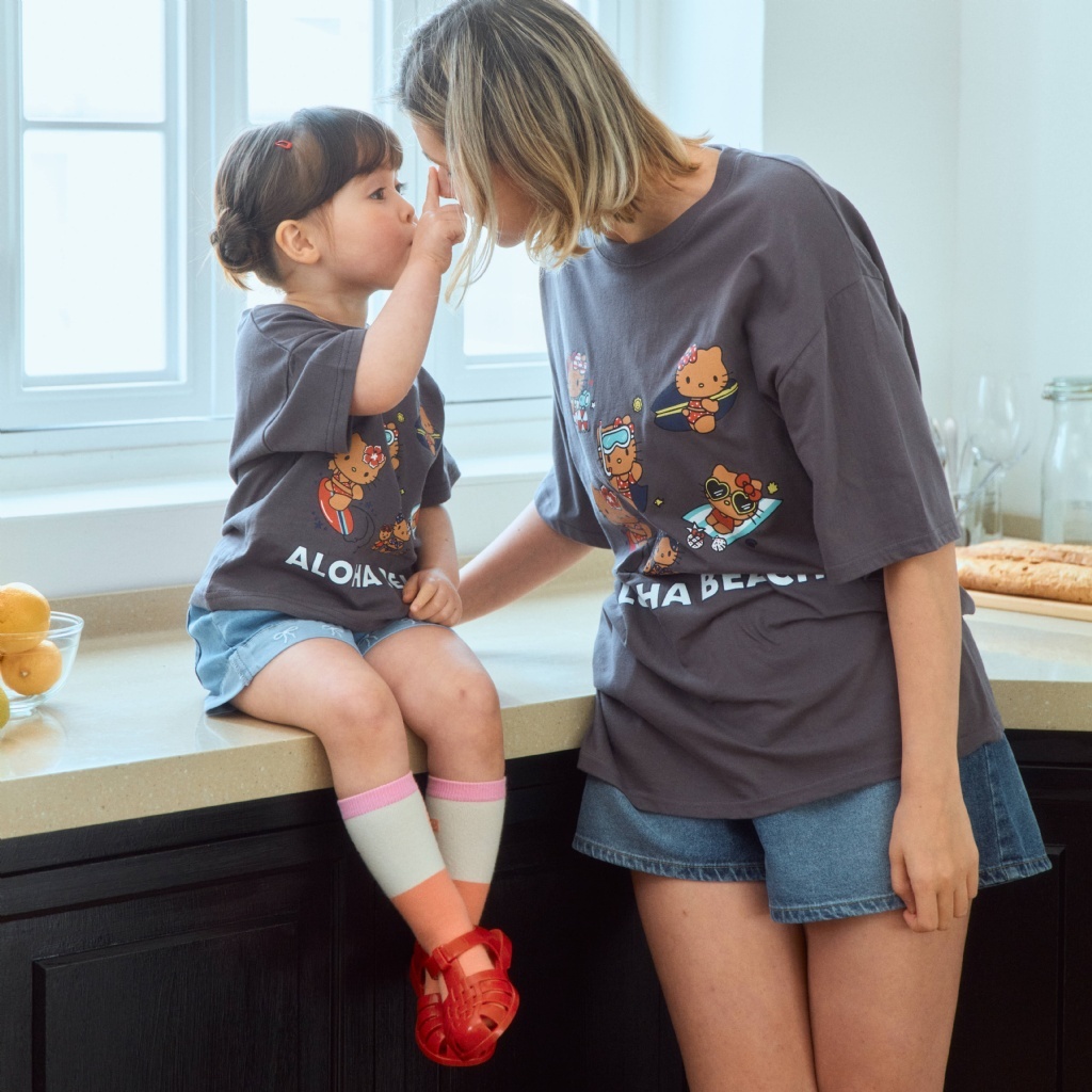 正韓夏 1stblue 親子裝_燒焦小貓咪上衣