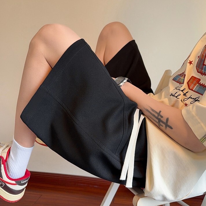 圓弧設計純棉短褲 HK26058