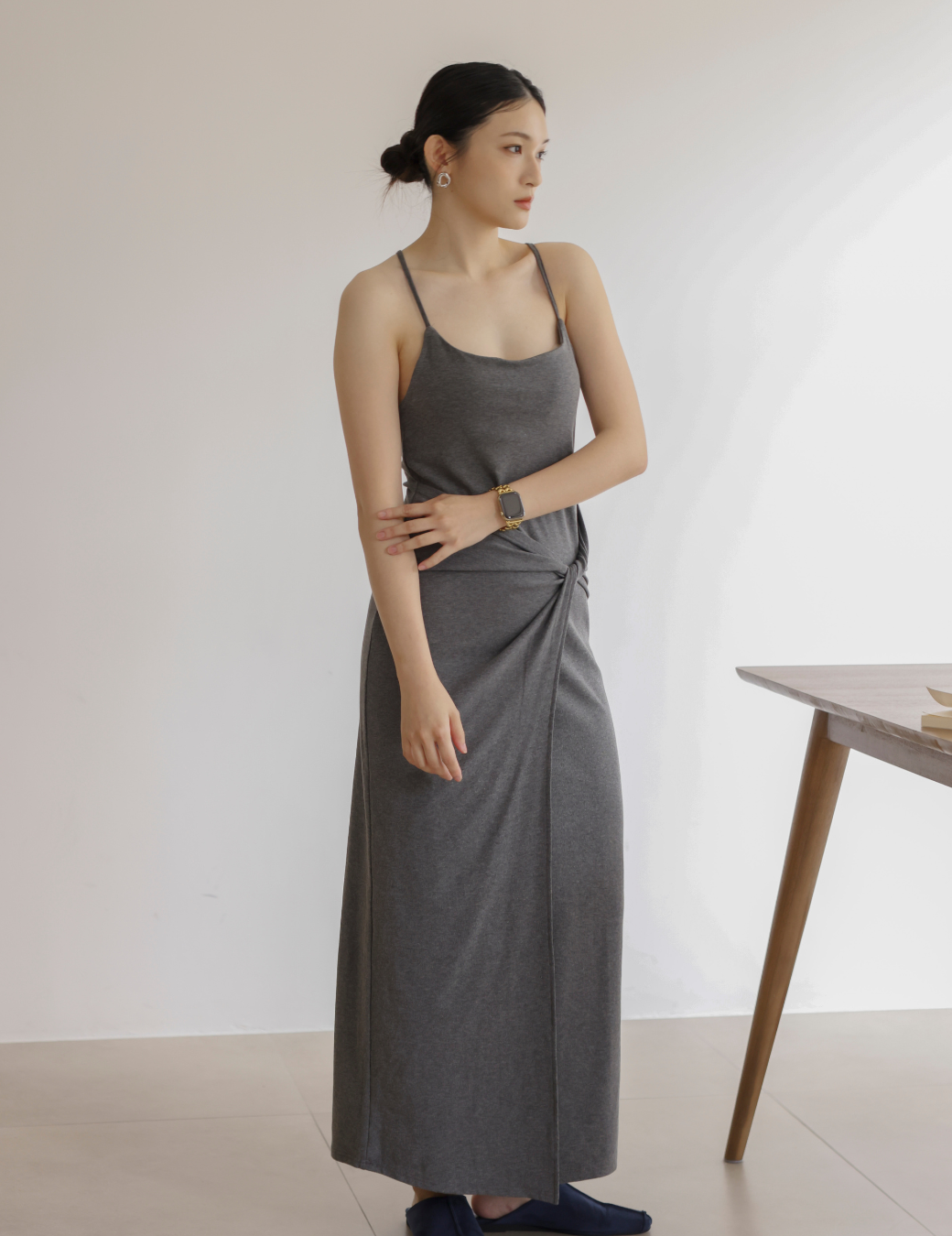 前扭結Bra Top彈性連身裙（4尺寸）