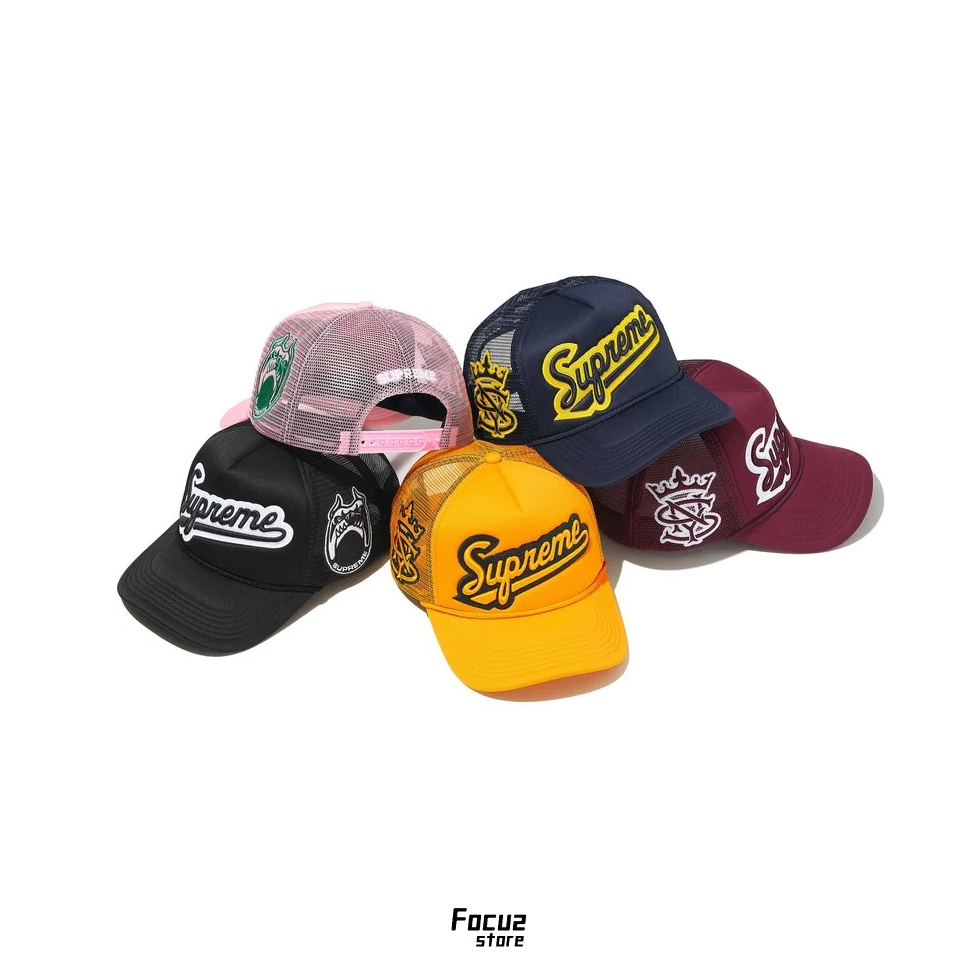 【Focus Store】預購 Supreme SS26 Week1 College Script Mesh Back 5-Panel Cap 大學斜體 Logo 五分割帽