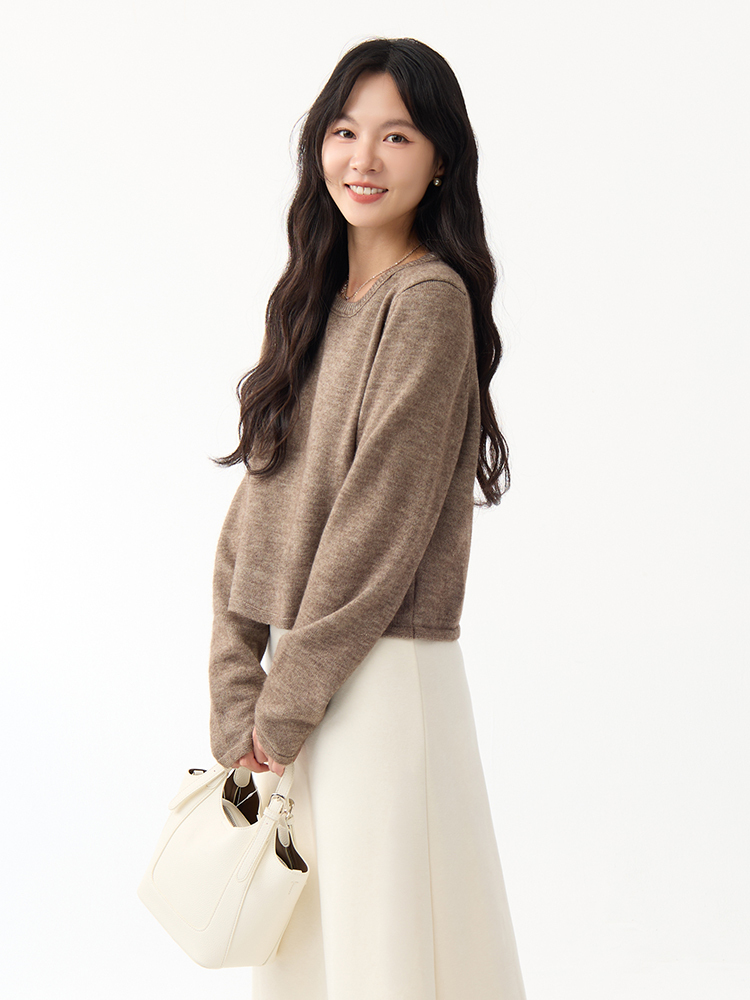 OH!HER 百搭圓領短版針織上衣