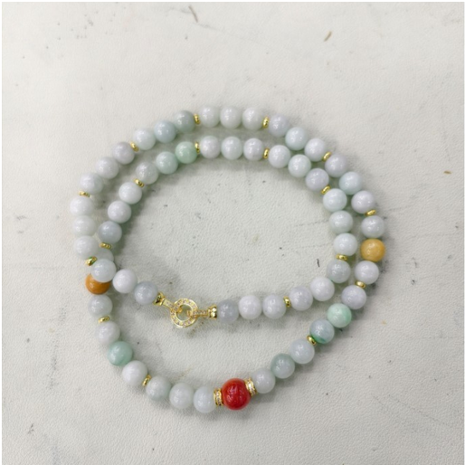 JAD-JJG0311-087 SYDA01222-DIY翡翠項鏈約8mm (B87)