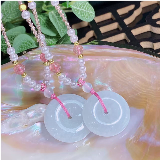 JAD-JJG0311-099 SYDA01225-翡翠平安扣吊墜(隨機出) (B99)