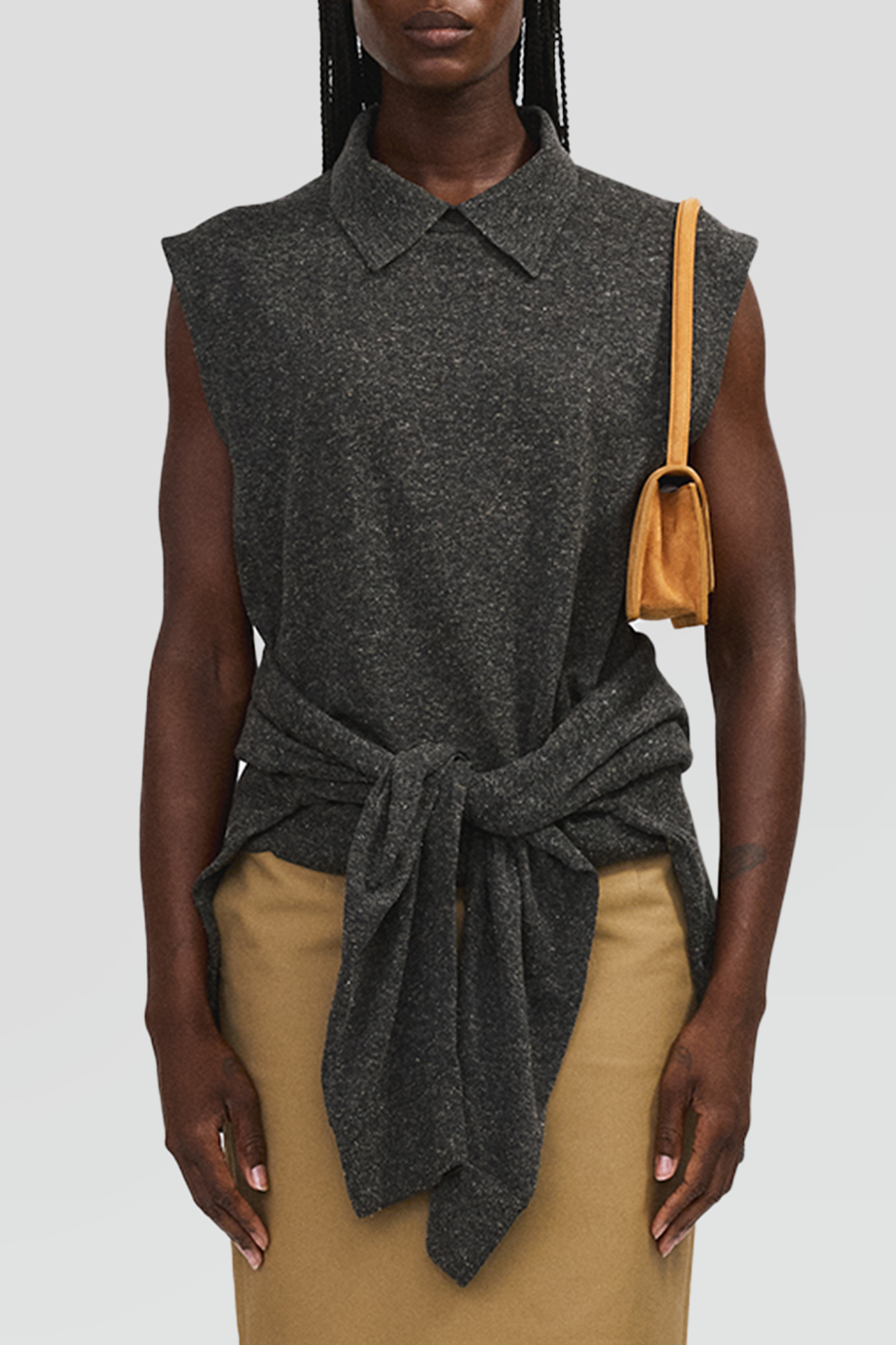 RECTO｜LINEN 亞麻混紡 Polo 針織背心