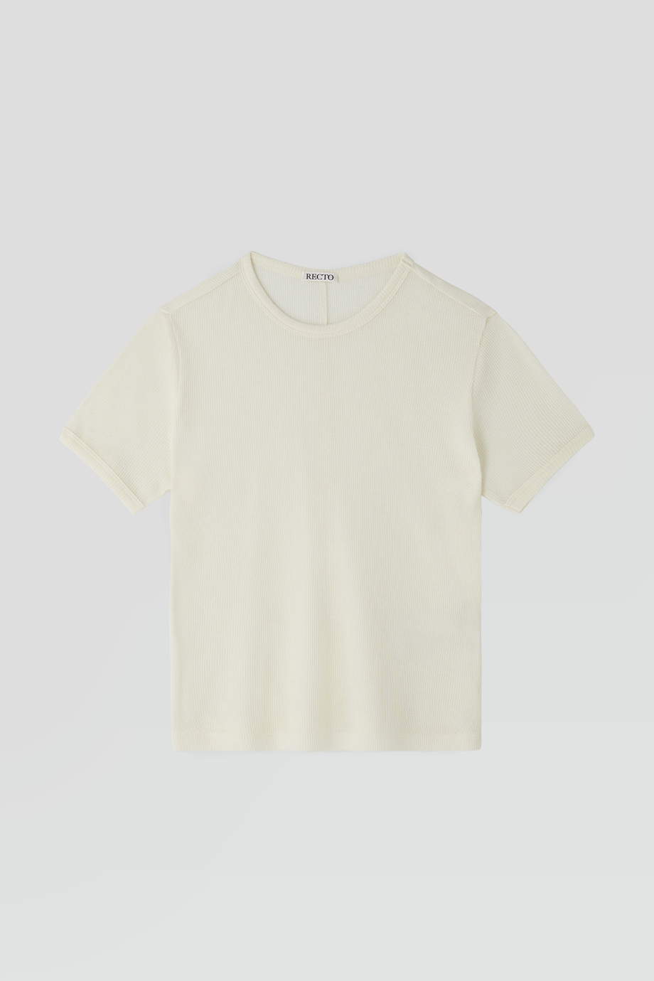 RECTO｜CASHMERE BLEND FITTED T-SHIRT (CREAM)