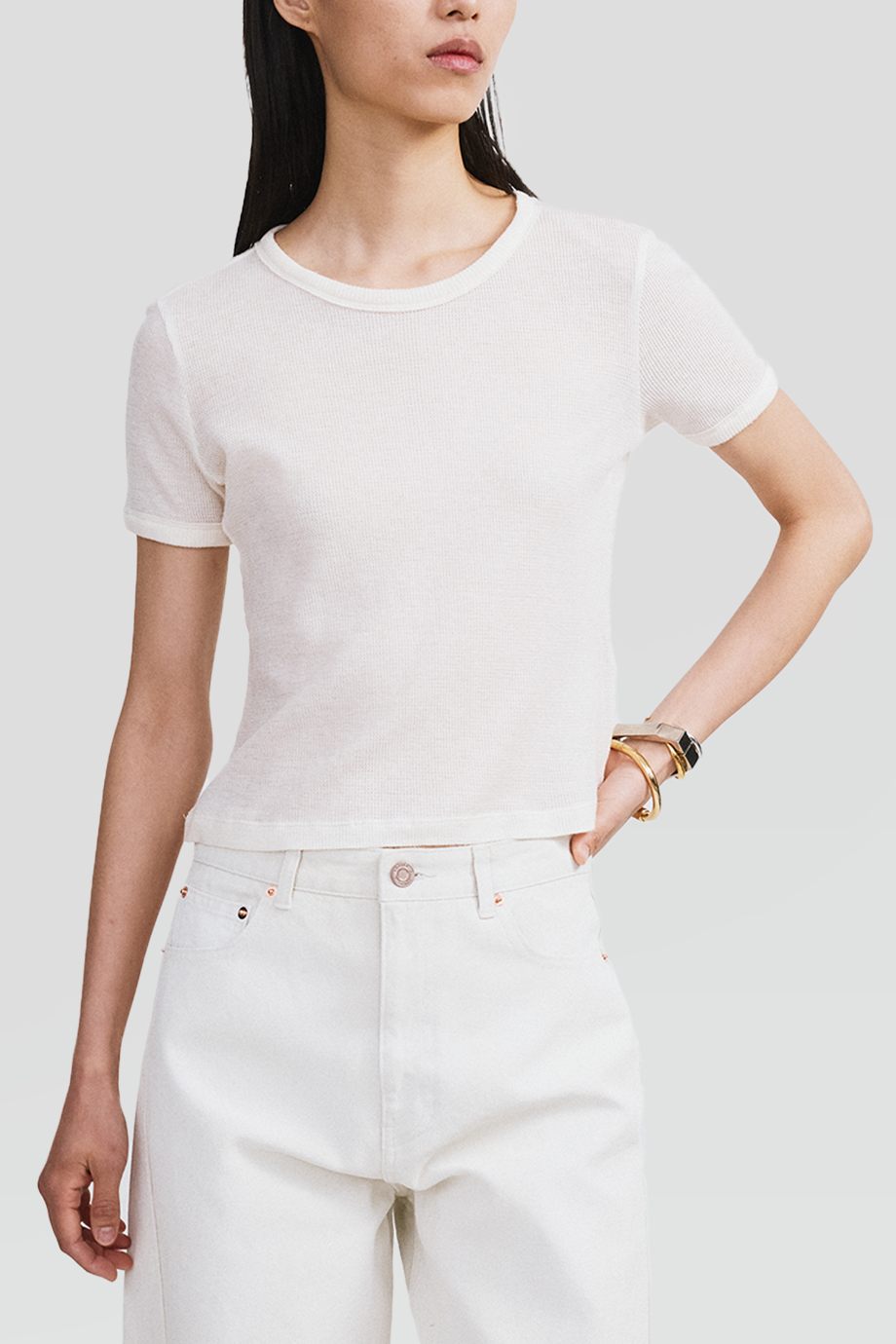 RECTO｜CASHMERE 羊絨混紡合身 T 恤