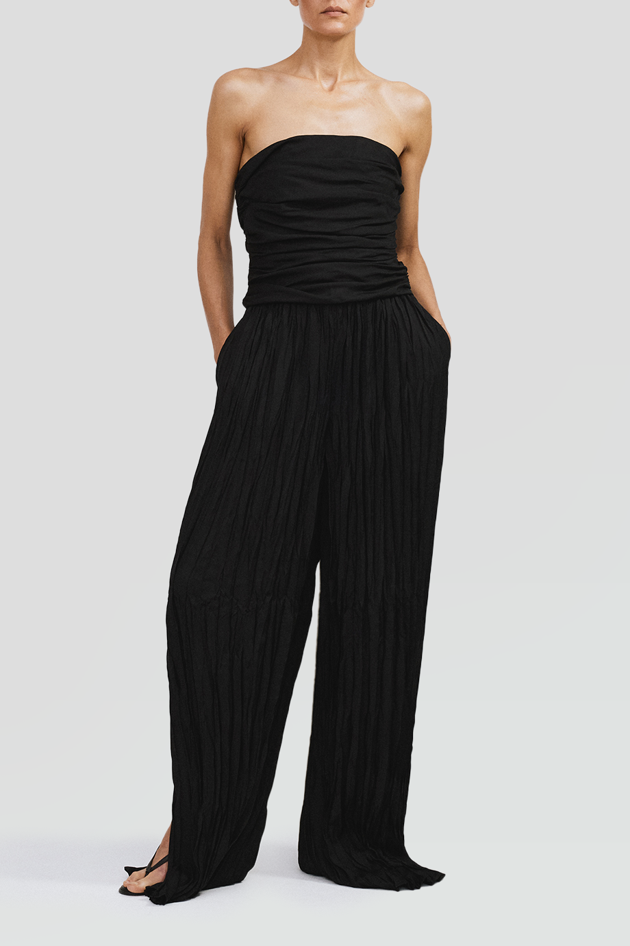 RECTO｜BUSTIER 馬甲風百褶連身褲