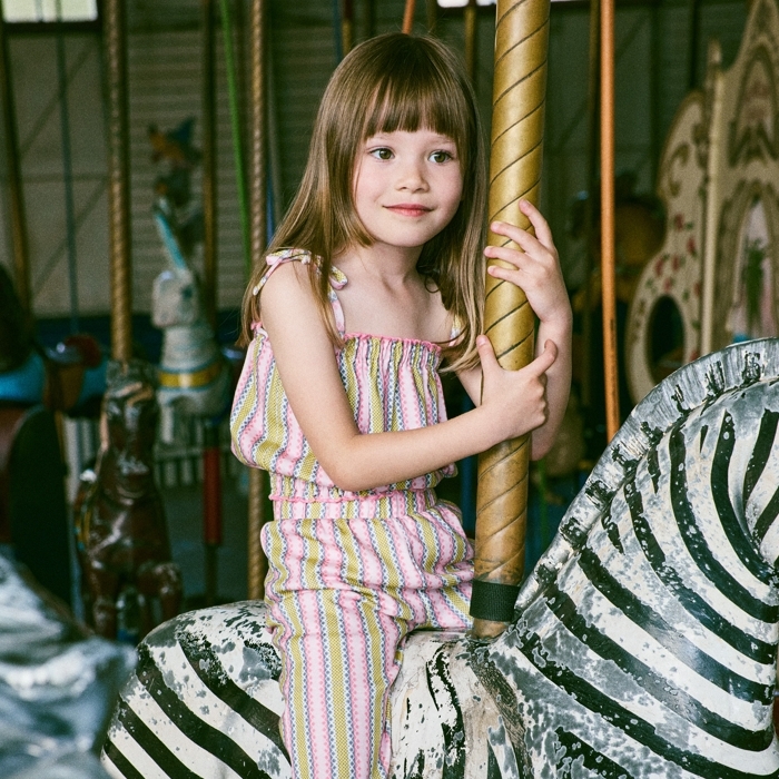 Misha & Puff 花園條紋綁帶上衣 Sydney Top - Aura Vaquero Stripe