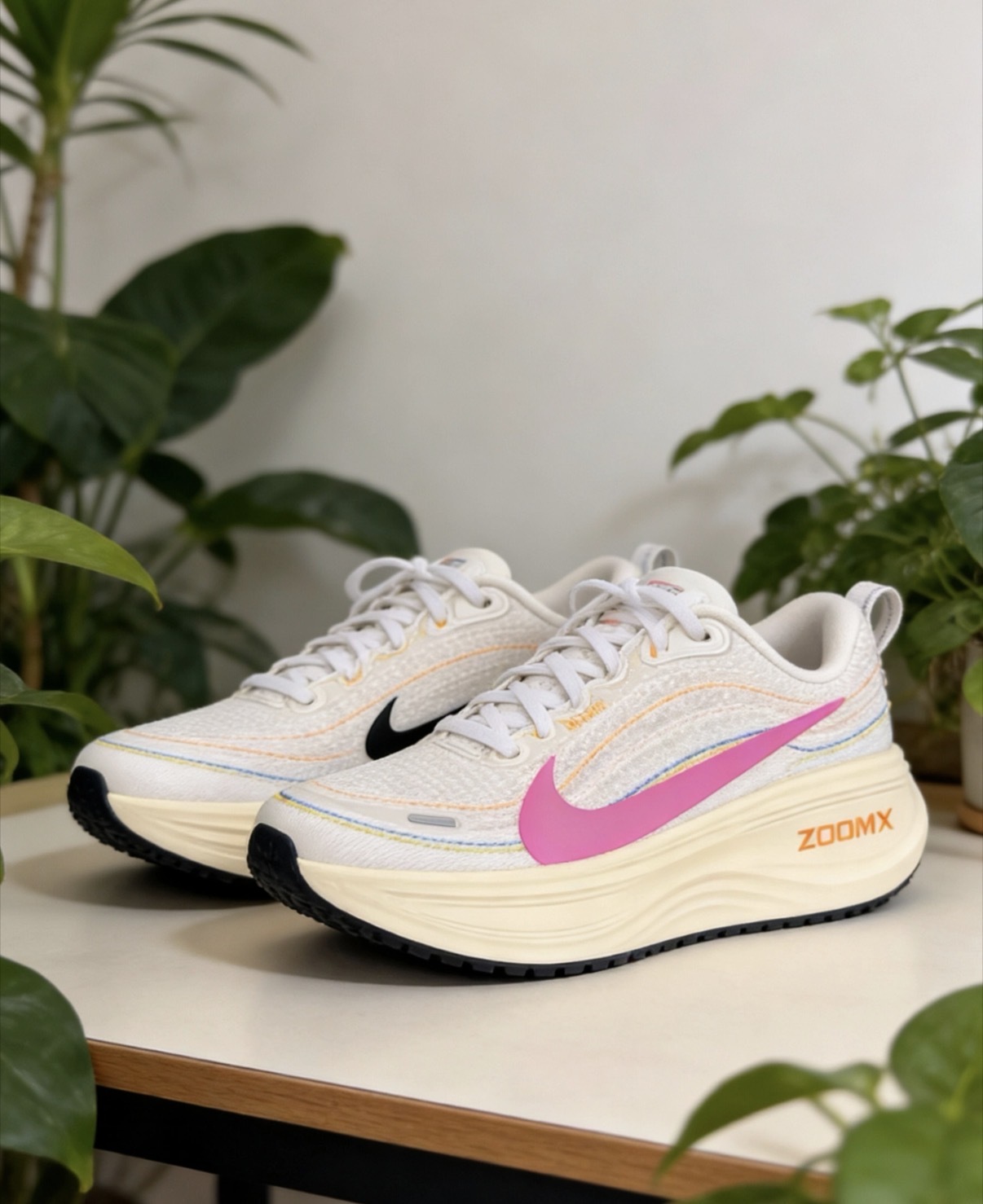 女鞋 NIKE W VOMERO PLUS 奶白 縫線 氣墊 緩震 透氣 慢跑 運動鞋【IQ1154-161】
