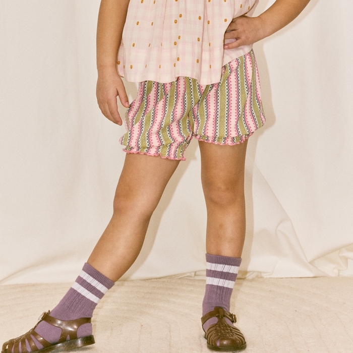 Misha & Puff 花園條紋泡泡短褲 Bubble Short - Aura Vaquero Stripe