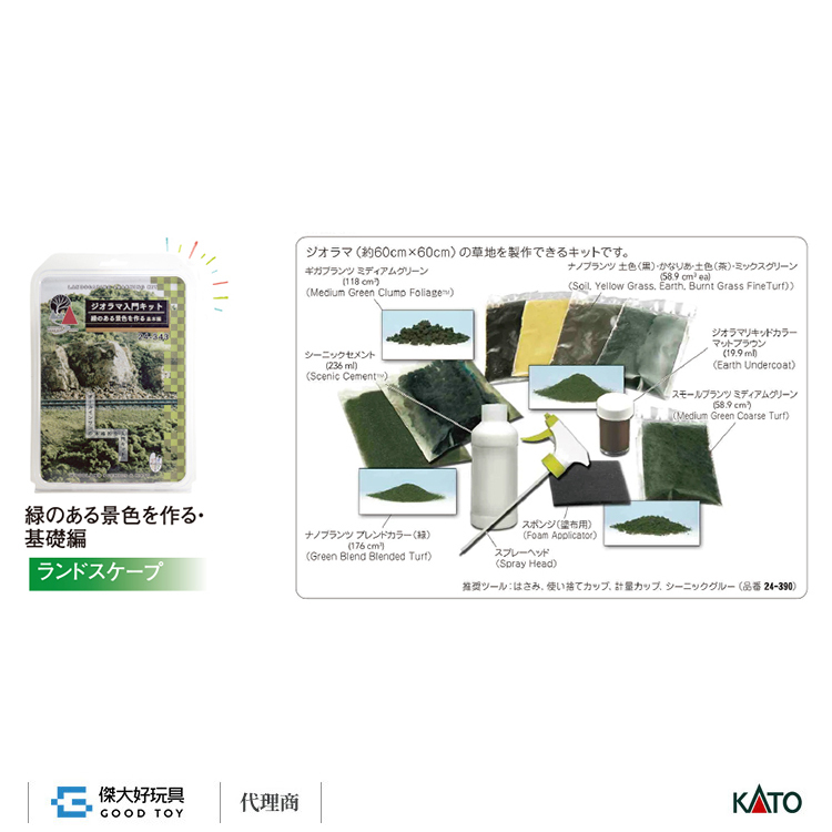 KATO 24-345 場景素材 入門套裝組 製作綠意景觀・細節篇