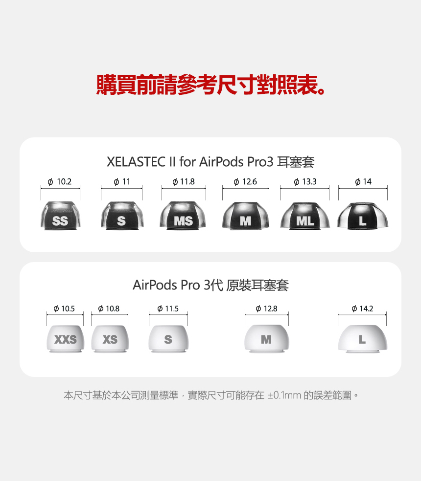 SednaEarfit XELASTEC II for AirPods Pro 3