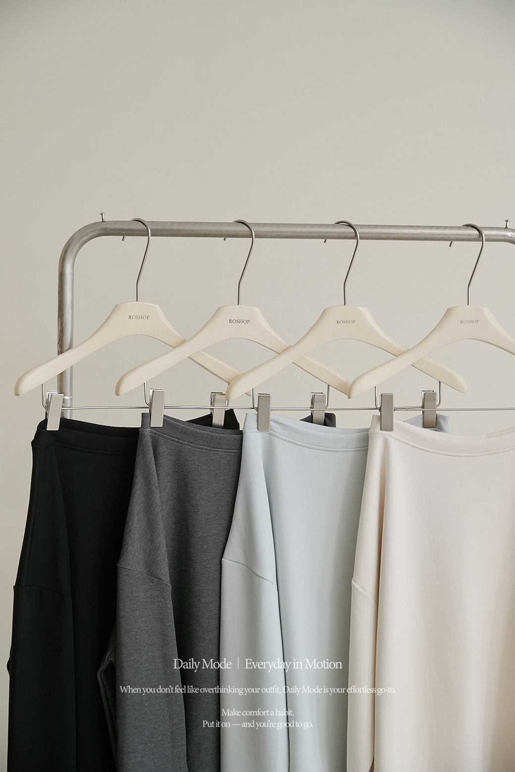 ：Daily mode 慵懶斜肩柔滑衛衣-4色