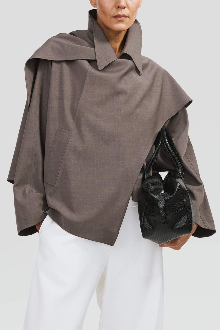 RECTO｜MUFFLER 圍巾領包覆式大衣