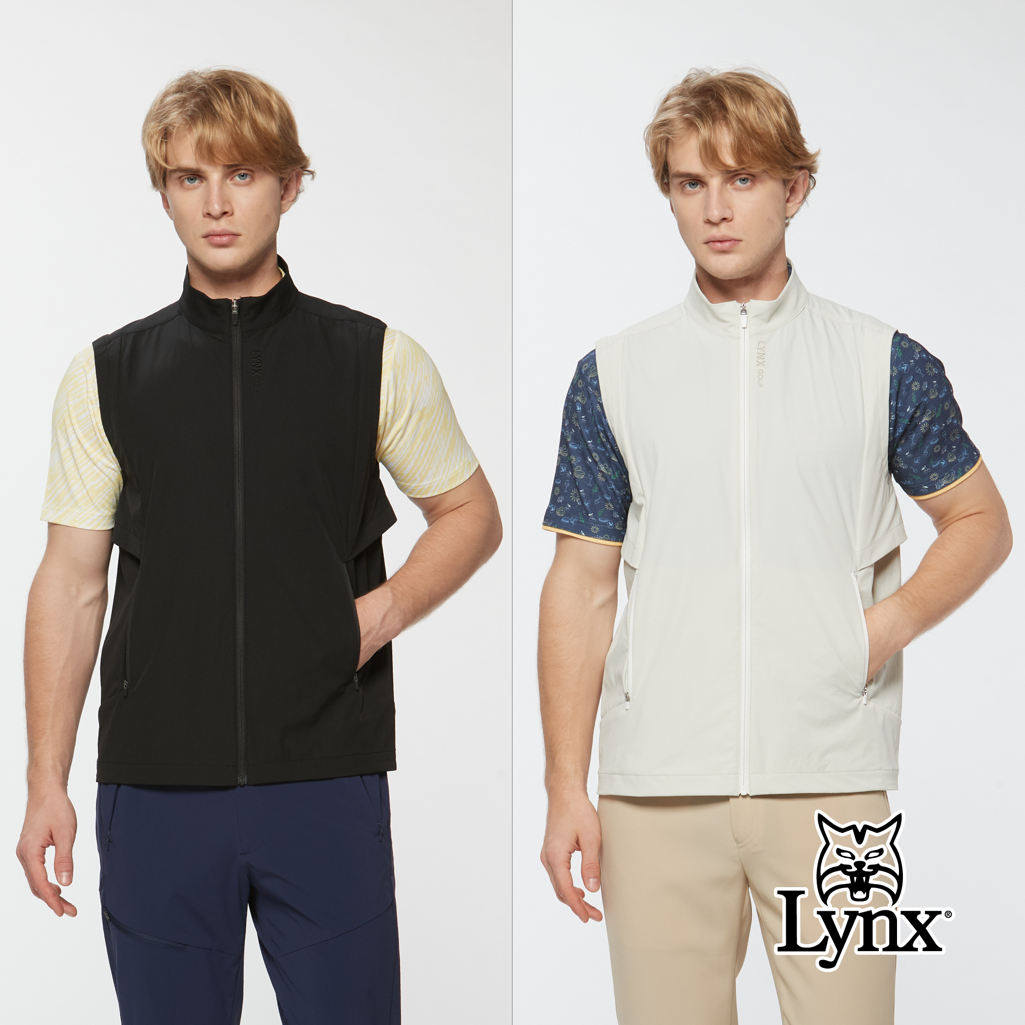 男款防風極簡風格立領機能保暖背心