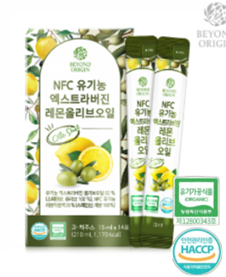 韓國代購 NFC 有機檸檬特級初榨橄欖油 Beyond NFC Organic Extra Virgin Lemon Olive Oil Oleshot 15g x 14條