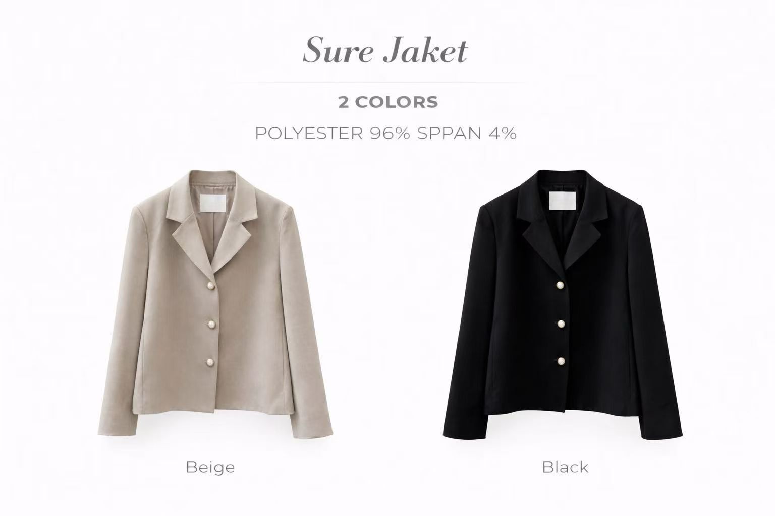 MA6003 珍珠扣西裝外套