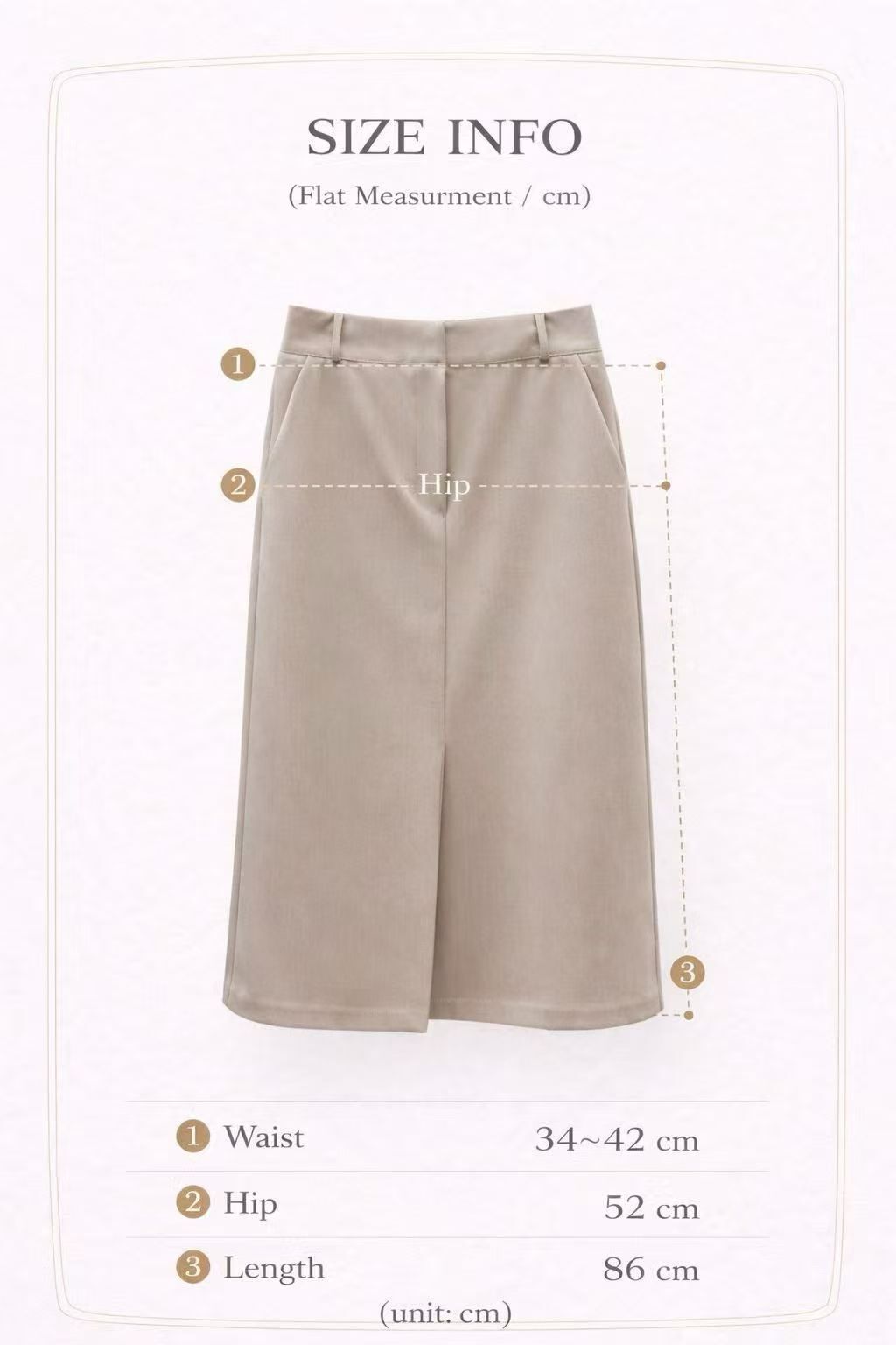 MA6004 前開叉西裙