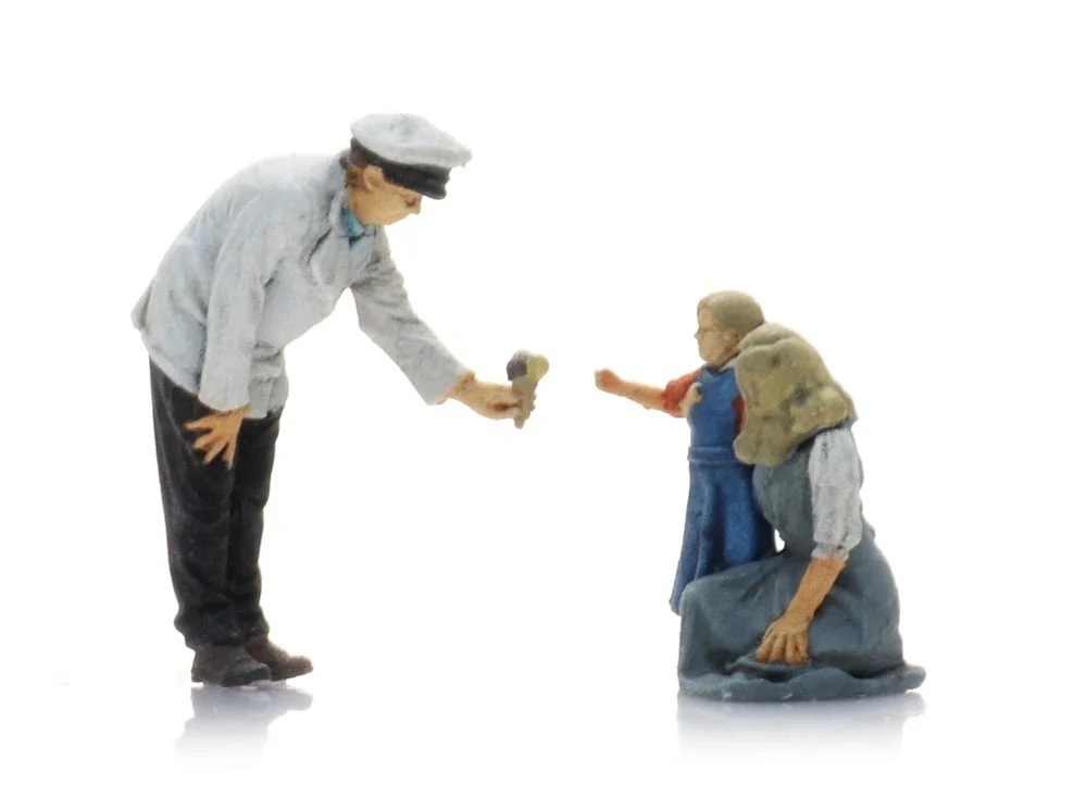 Artitec 5870101 HO規 冰淇淋攤販與母女