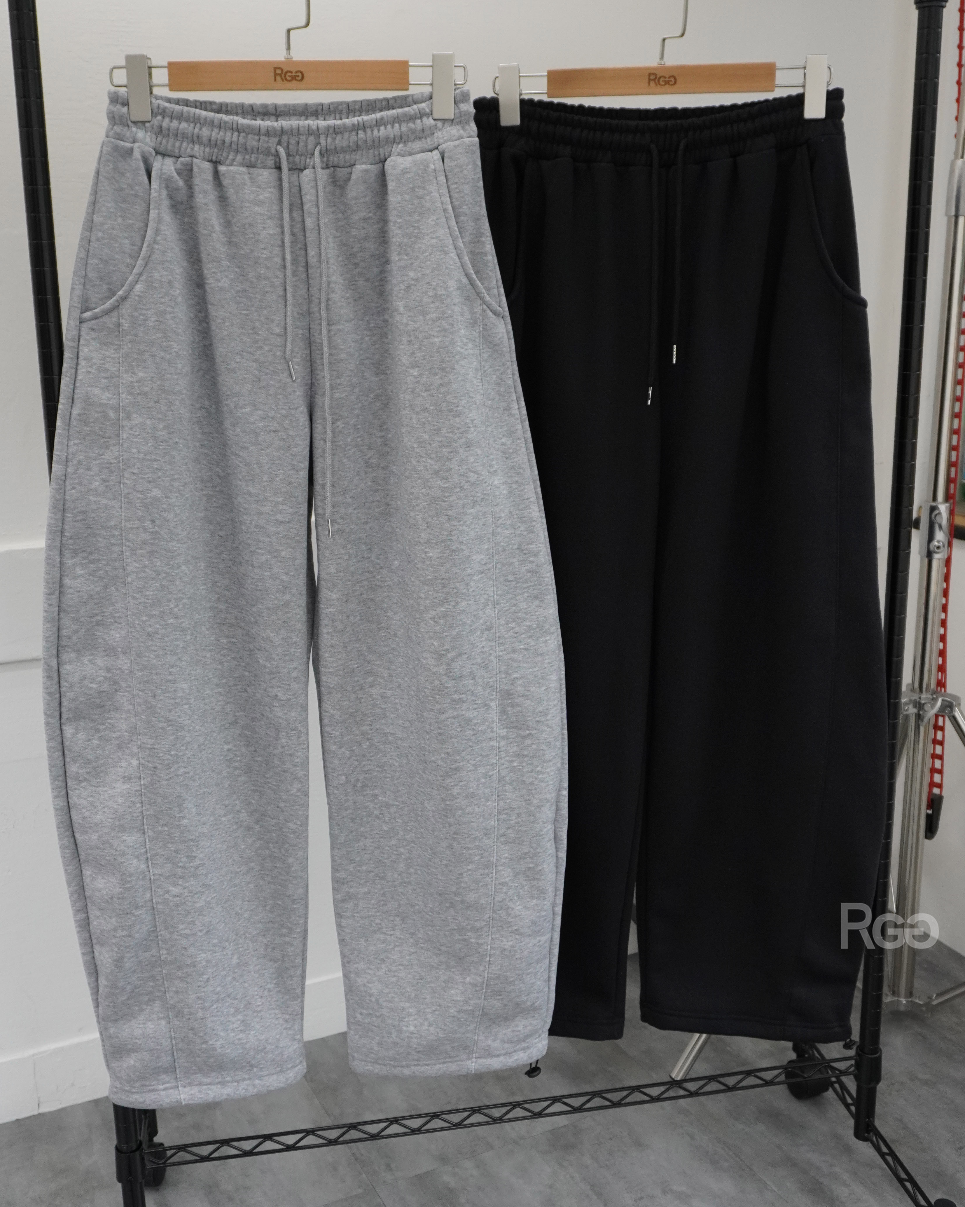 #88834 素面彎刀刷毛棉長褲